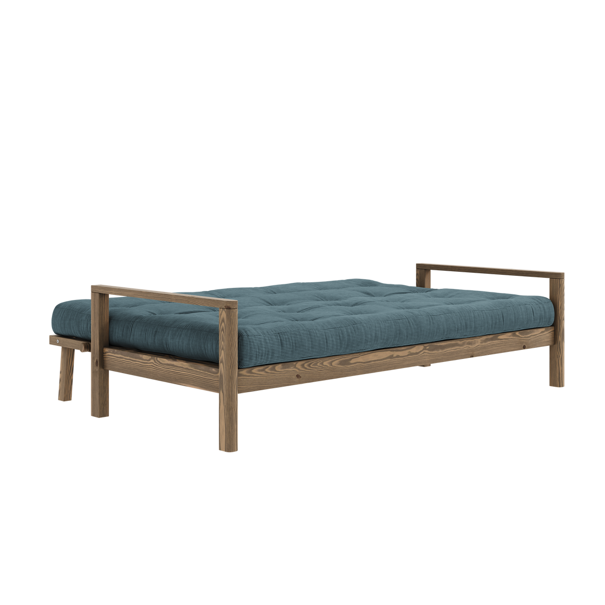 KNOB CAROB BROWN W. 5-LAYER MIXED MATTRESS PALE BLUE
