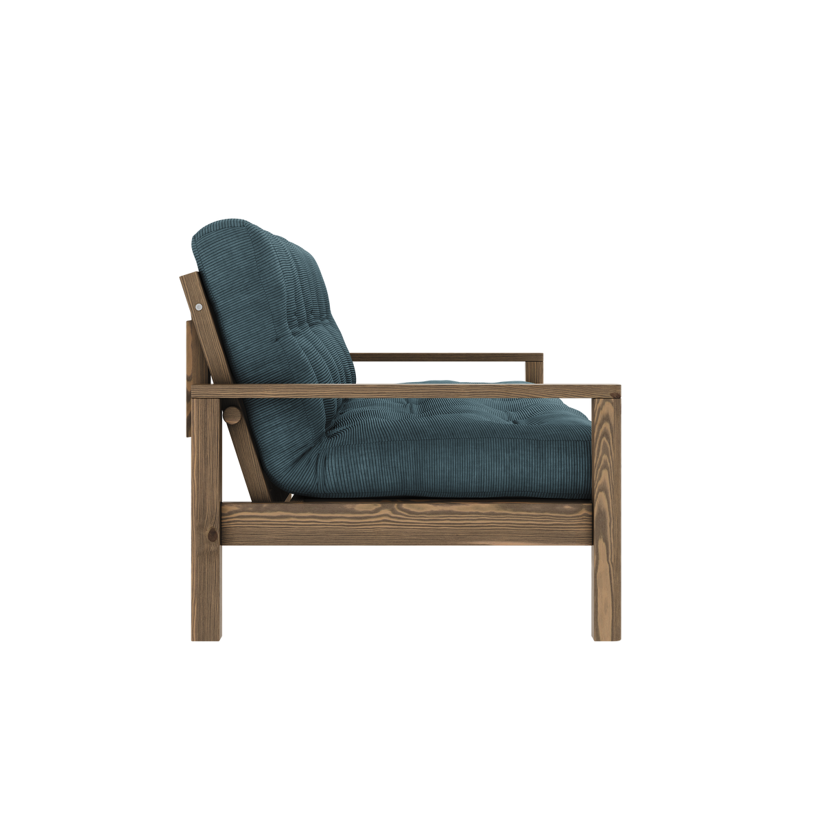 KNOB CAROB BROWN W. 5-LAYER MIXED MATTRESS PALE BLUE
