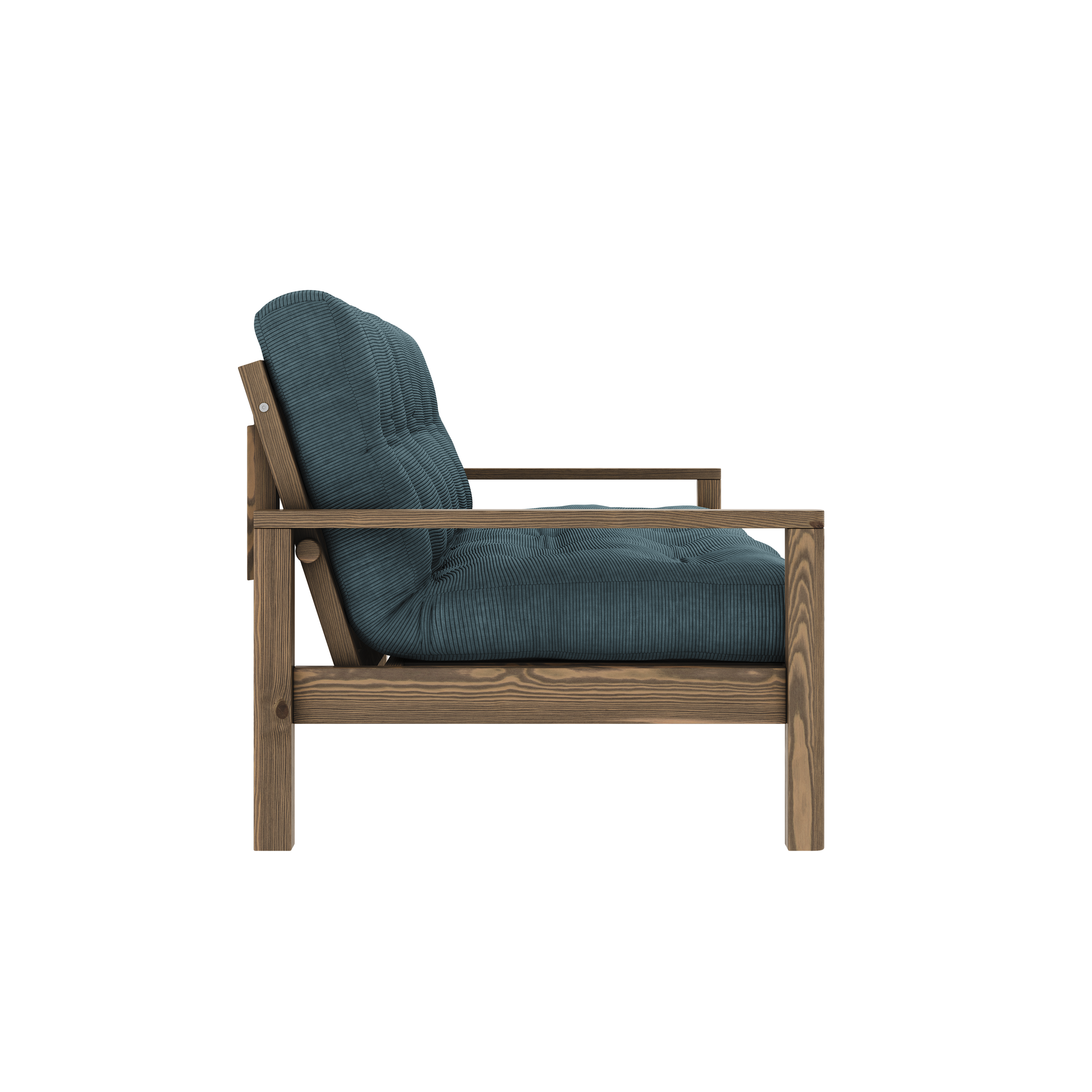 POIGNÉE CAROUBE BRUN AVEC MATELAS MIXTE 5 COUCHES BLEU PALE