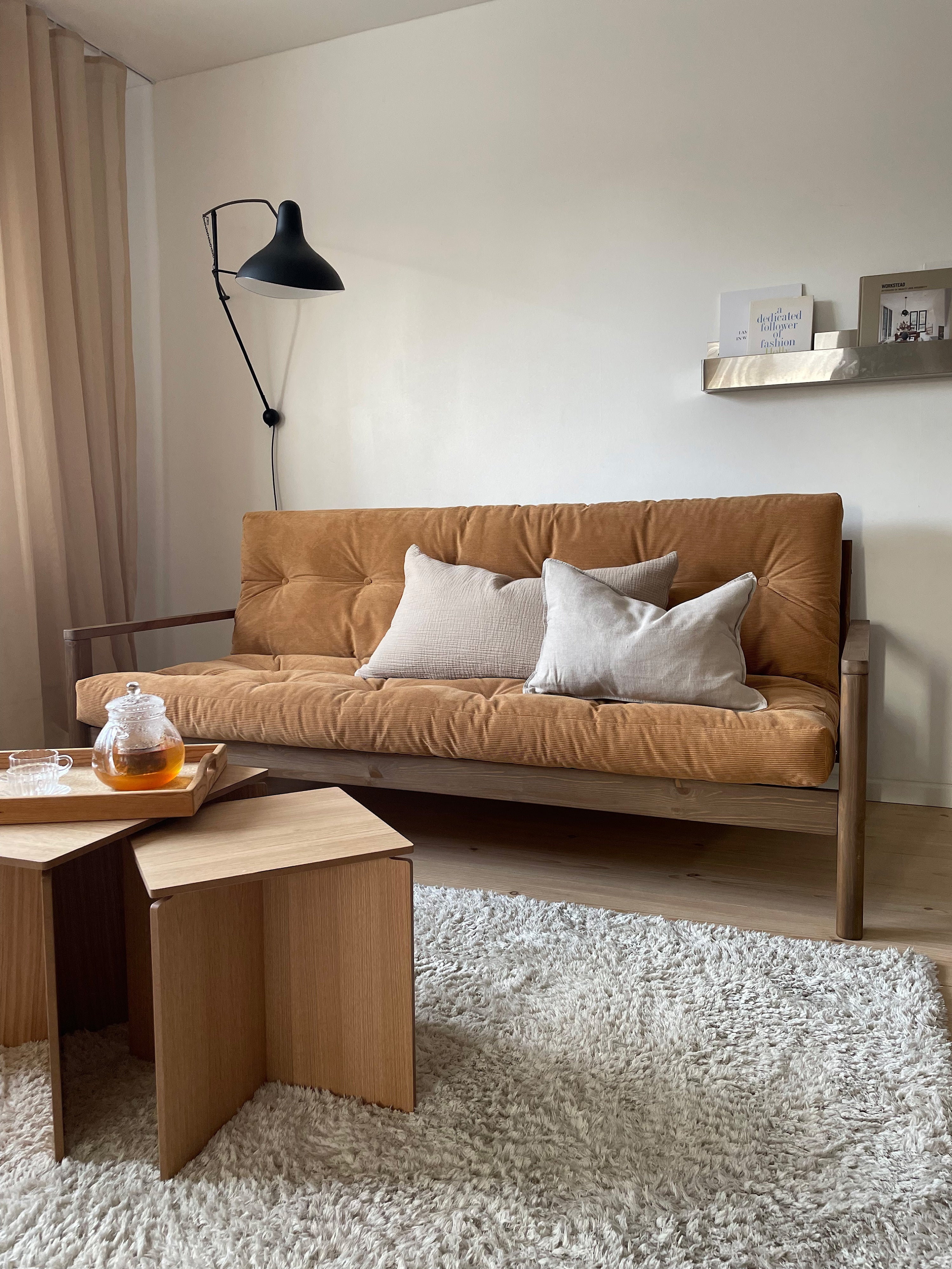 POIGNÉE VERNIE TRANSPARENTE AVEC MATELAS MIXTE 5 COUCHES MAT BEIGE