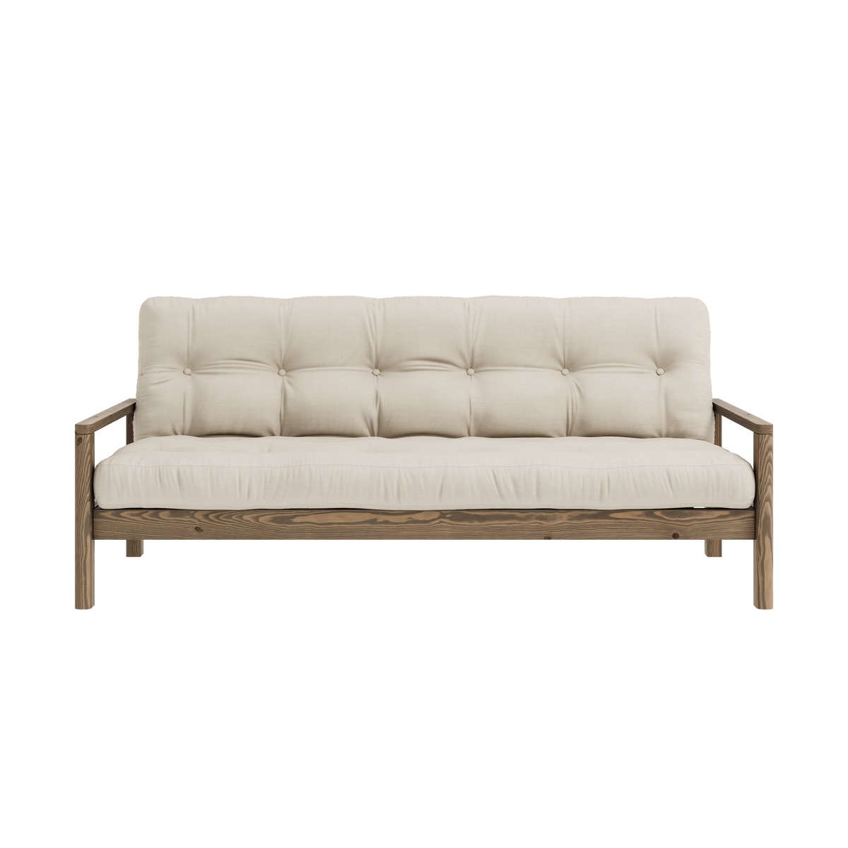 KNOB CAROB BROWN W. 5-COUCHES MATELAS MIXTE BEIGE