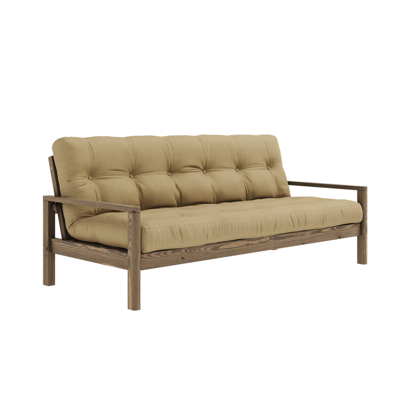 KNOB CAROB BROWN W. 5-LAYER MIXED MATTRESS WHEAT BEIGE