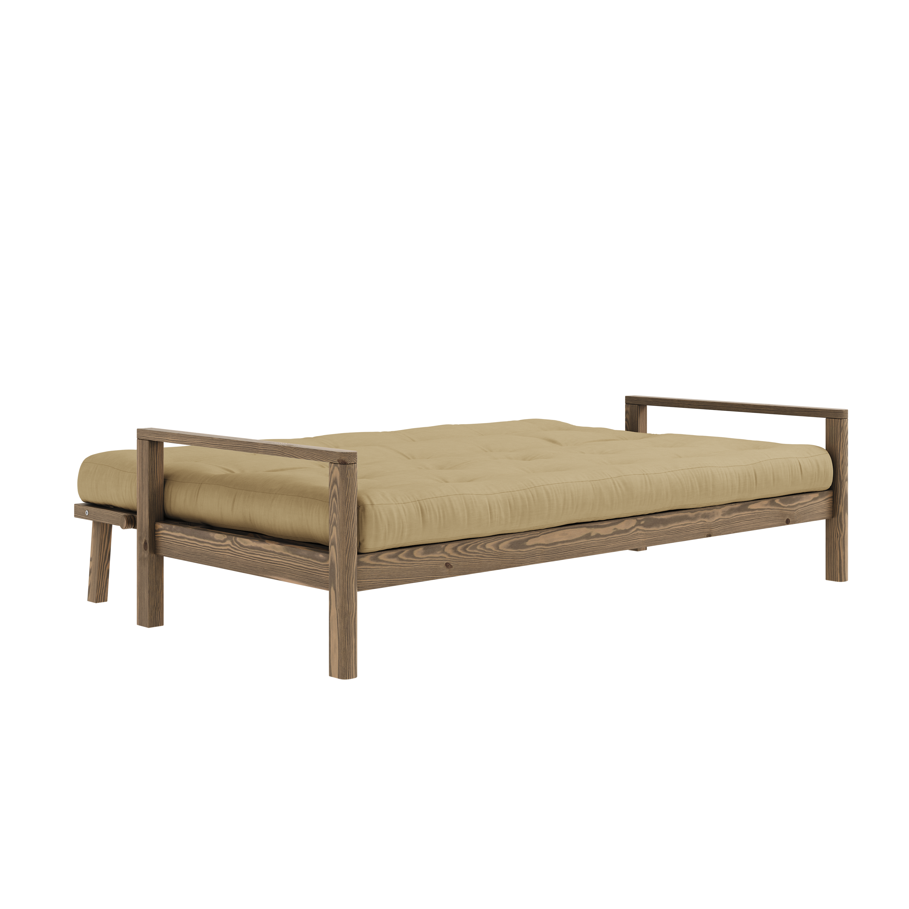 KNOB CAROB BROWN W. 5-LAYER MIXED MATTRESS WHEAT BEIGE