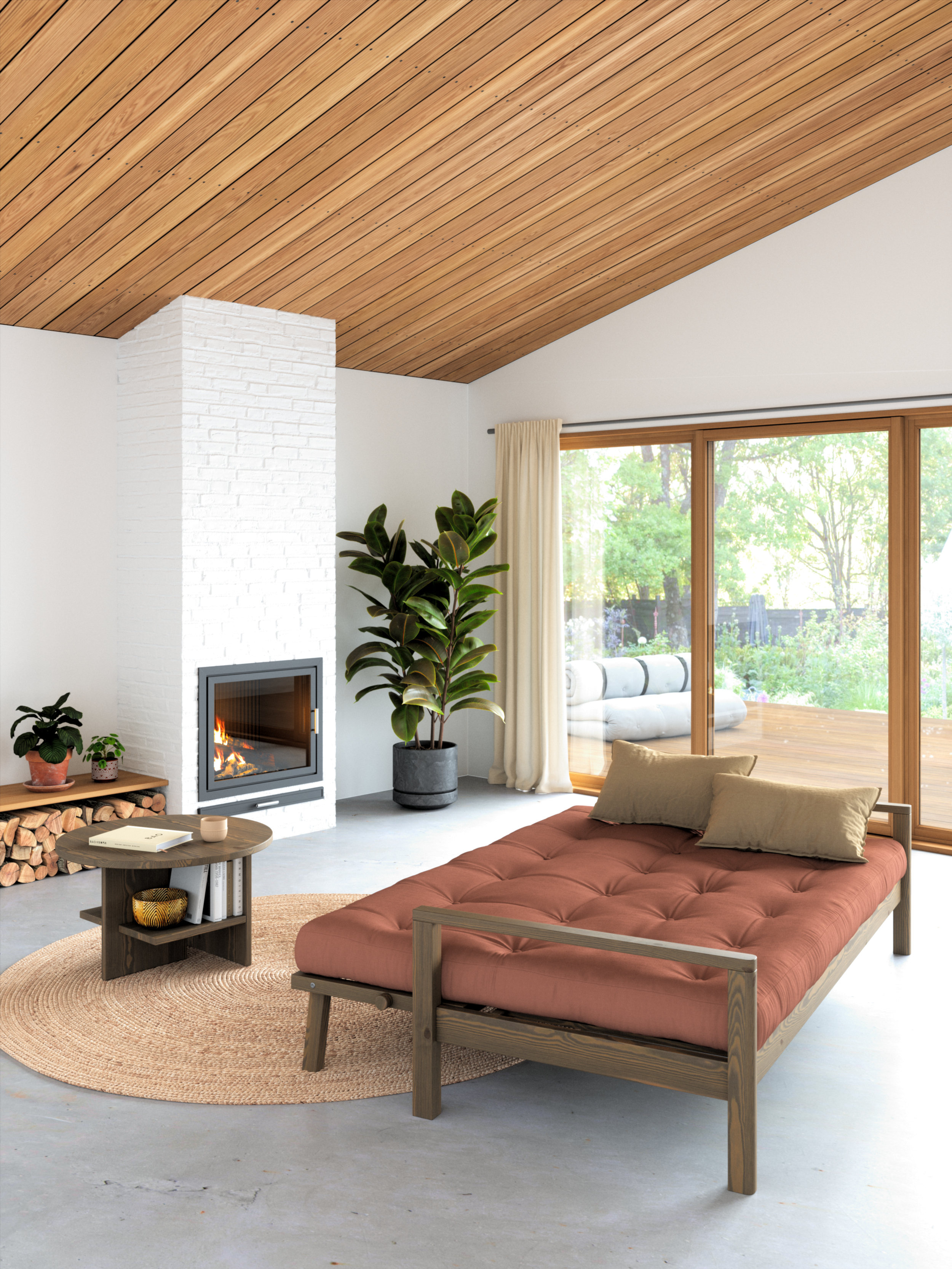 KNOB CLEAR LACQUERED W. 5-LAYER MIXED MATTRESS SORBET PINK