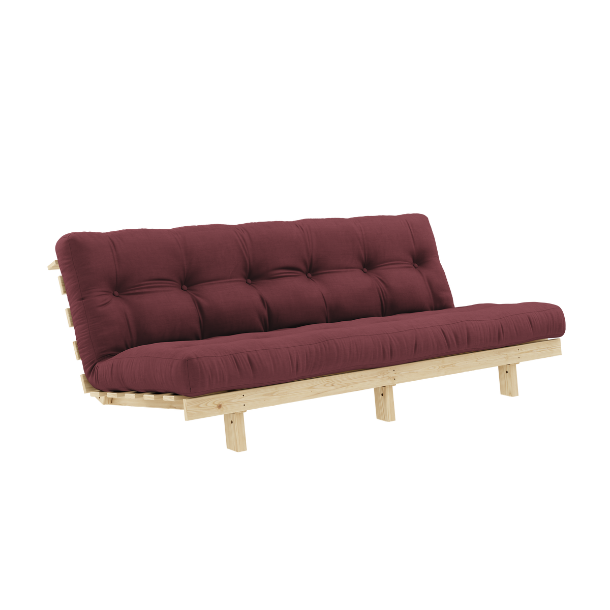 LEAN RAW 130 X 190 W. 5-LAYER MIXED MATTRESS BORDEAUX