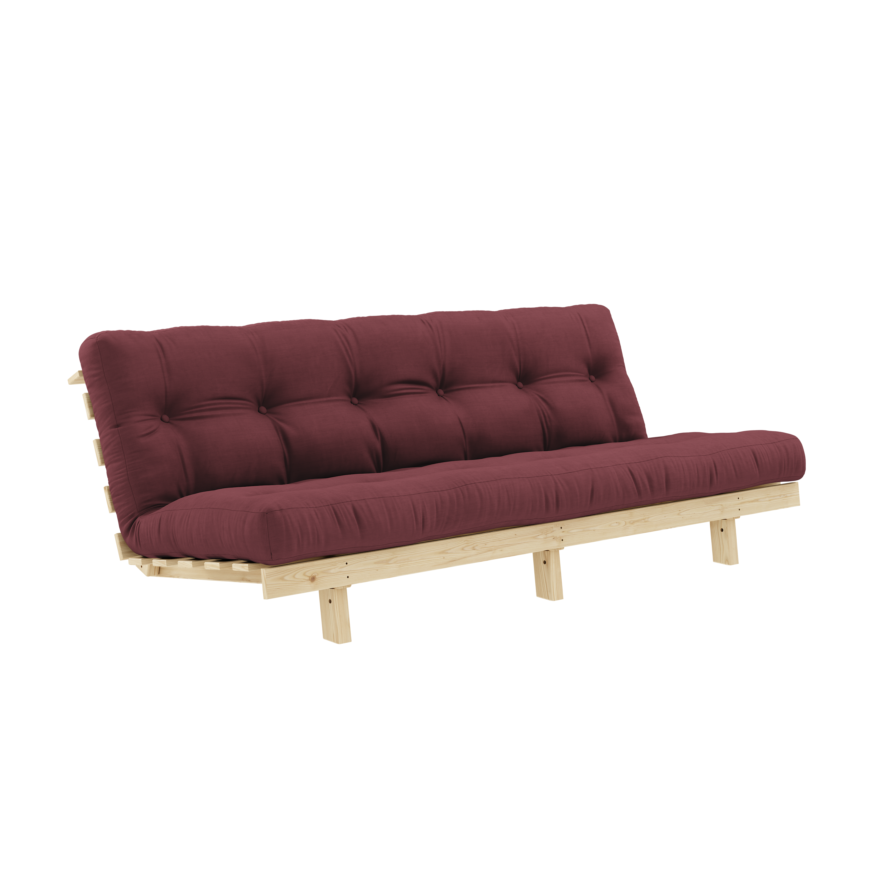 LEAN RAW 130 X 190 W. 5-LAYER MIXED MATTRESS BORDEAUX