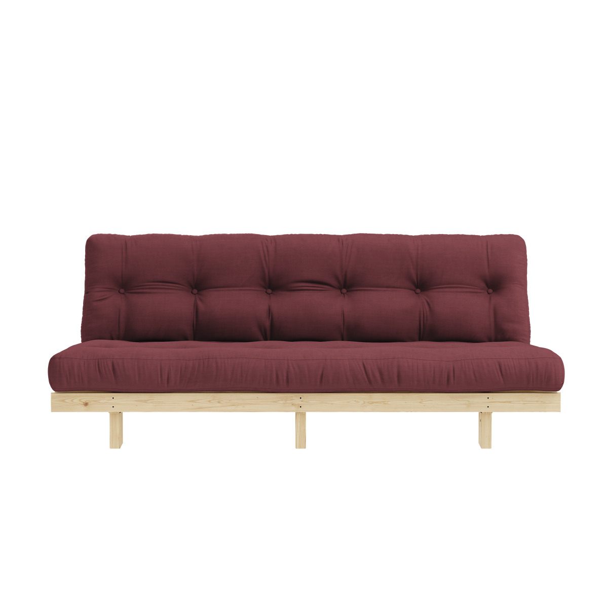 LEAN RAW 130 X 190 W. 5-LAYER MIXED MATTRESS BORDEAUX