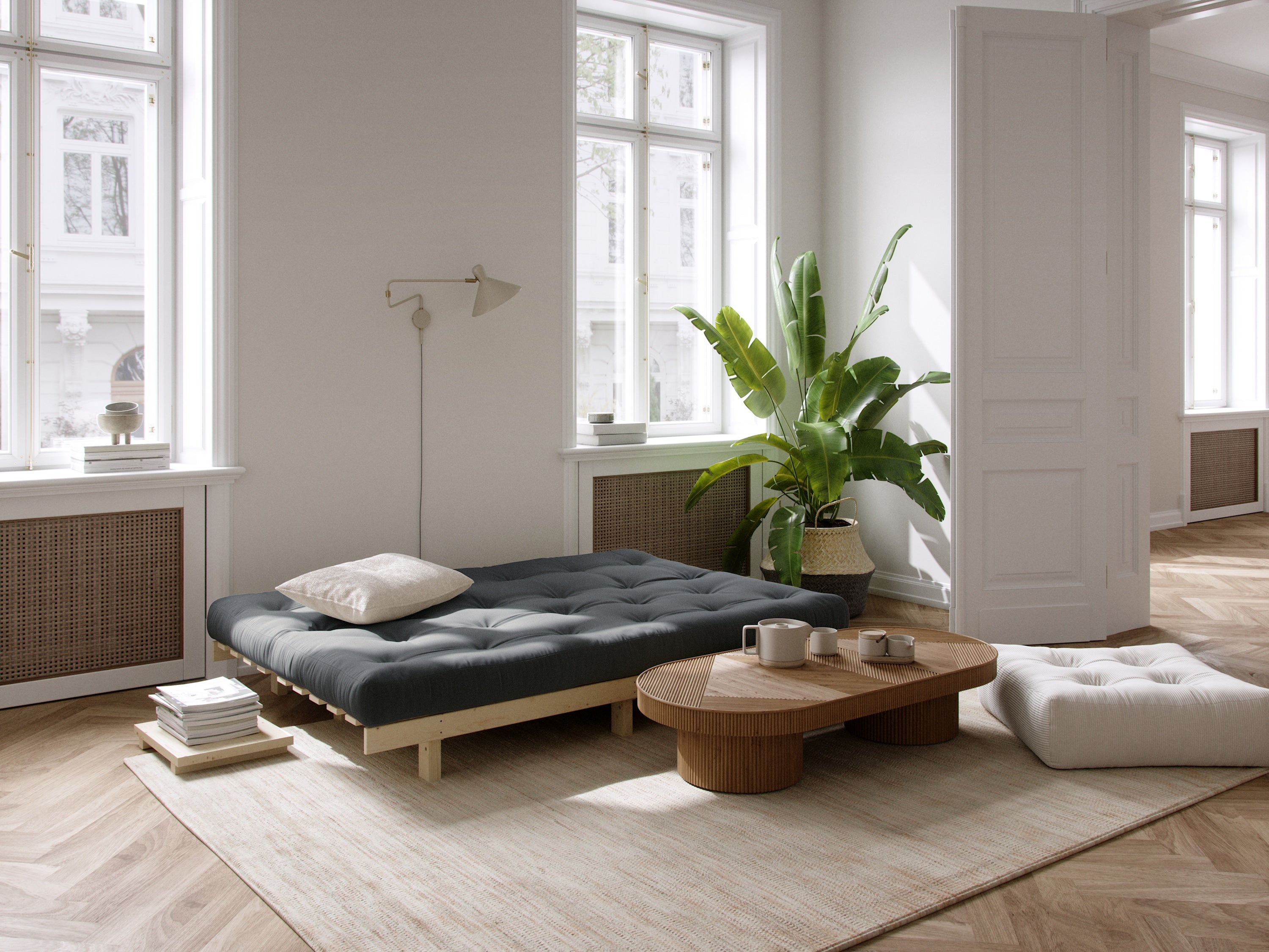 LEAN RAW 130 X 200 W. ALPHA MATTRESS WHEAT BEIGE