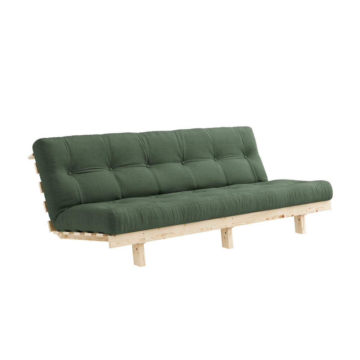 LEAN RAW 130 X 190 W. 5-LAYER MIXED MATTRESS OLIVE GREEN