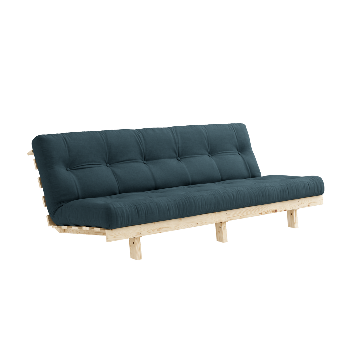 LEAN RAW 130 X 190 W. 5-LAYER MIXED MATTRESS PETROL BLUE