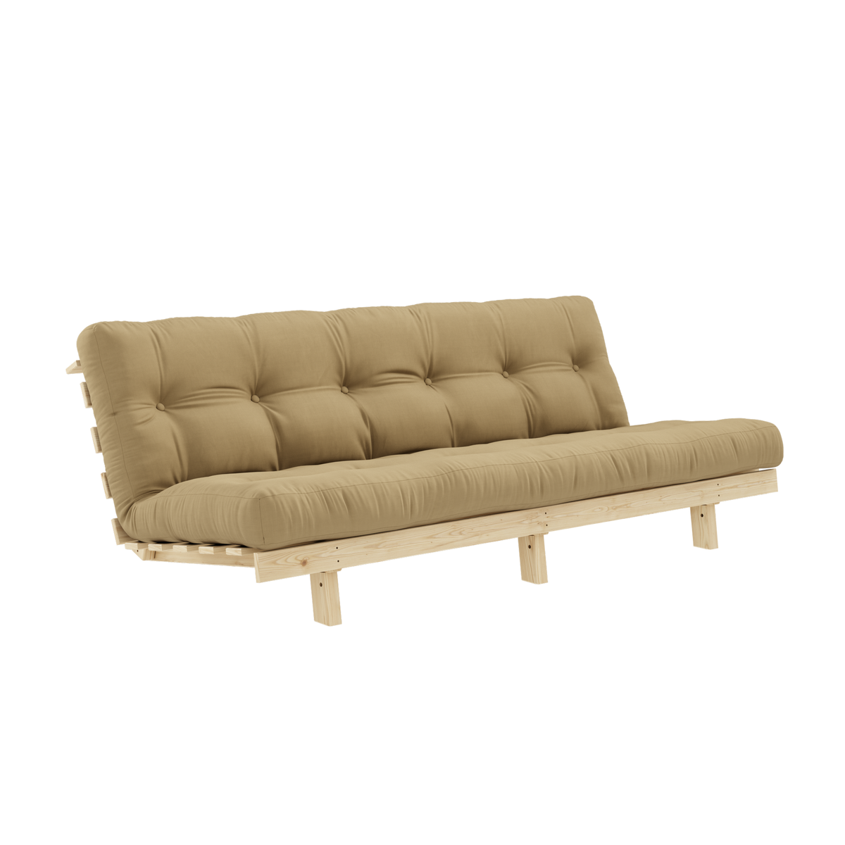 LEAN RAW 130 X 190 L. MATELAS MIXTE 5 COUCHES BLÉ BEIGE