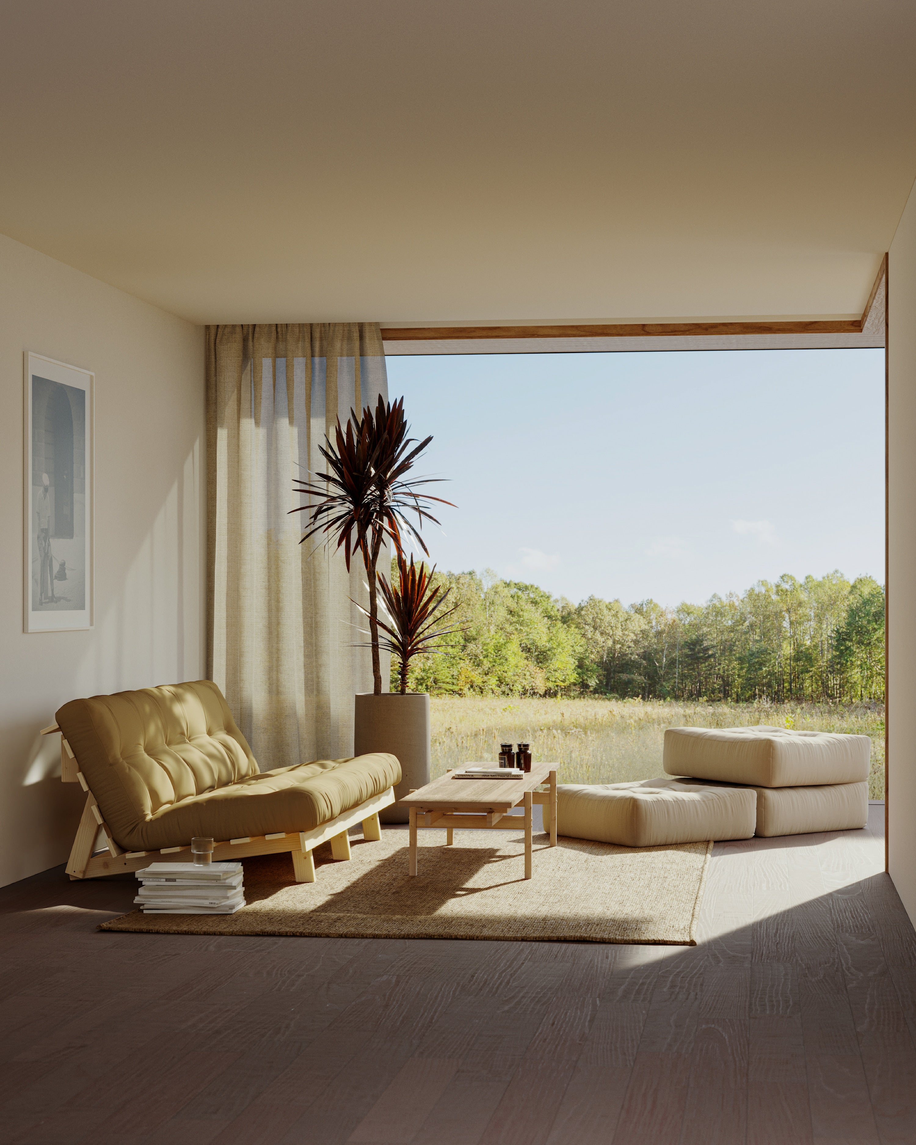 LEAN RAW 130 X 190 W. 5-LAYER MIXED MATTRESS IVORY