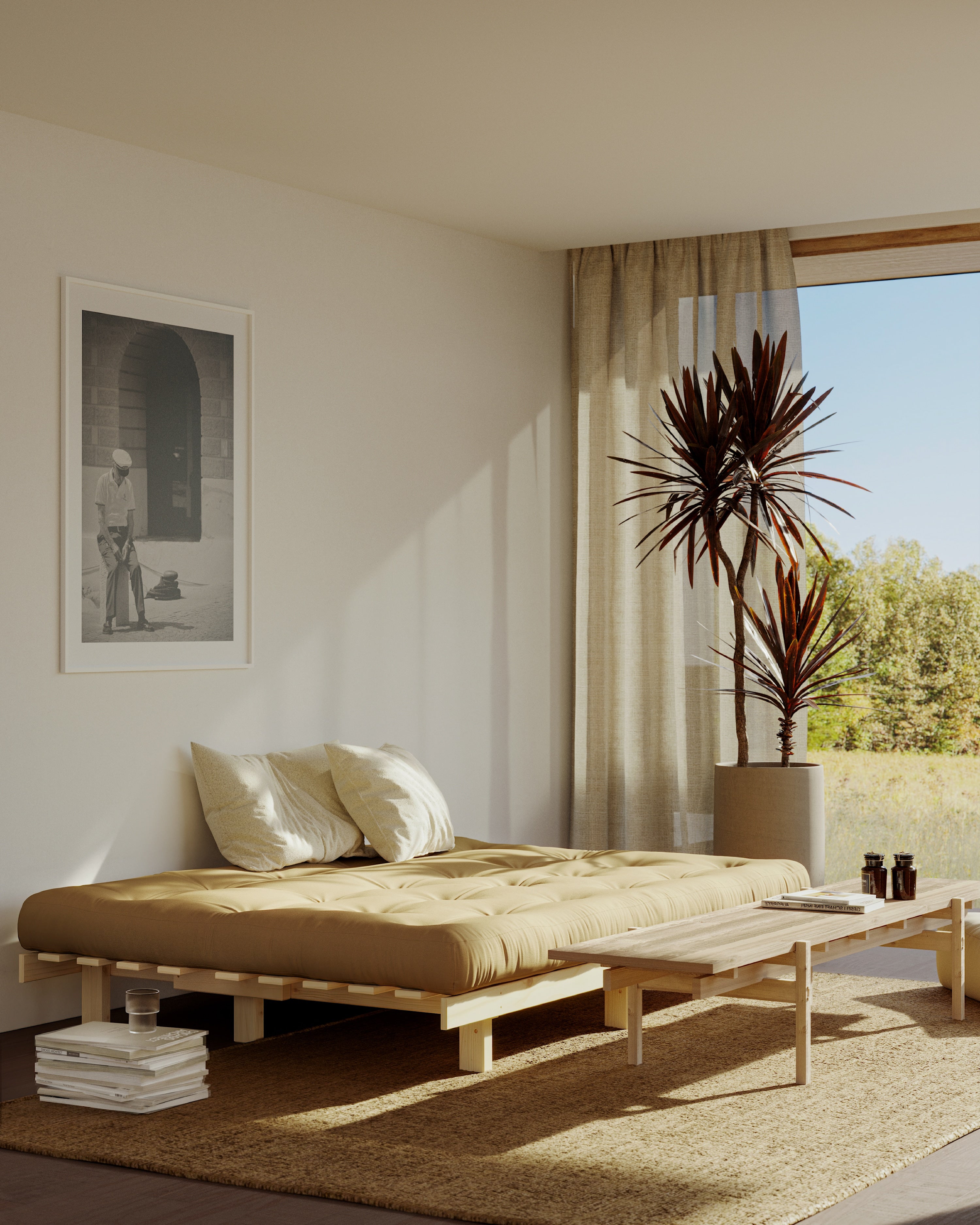LEAN RAW 130 X 190 L. MATELAS MIXTE 5 COUCHES ROSE SORBET
