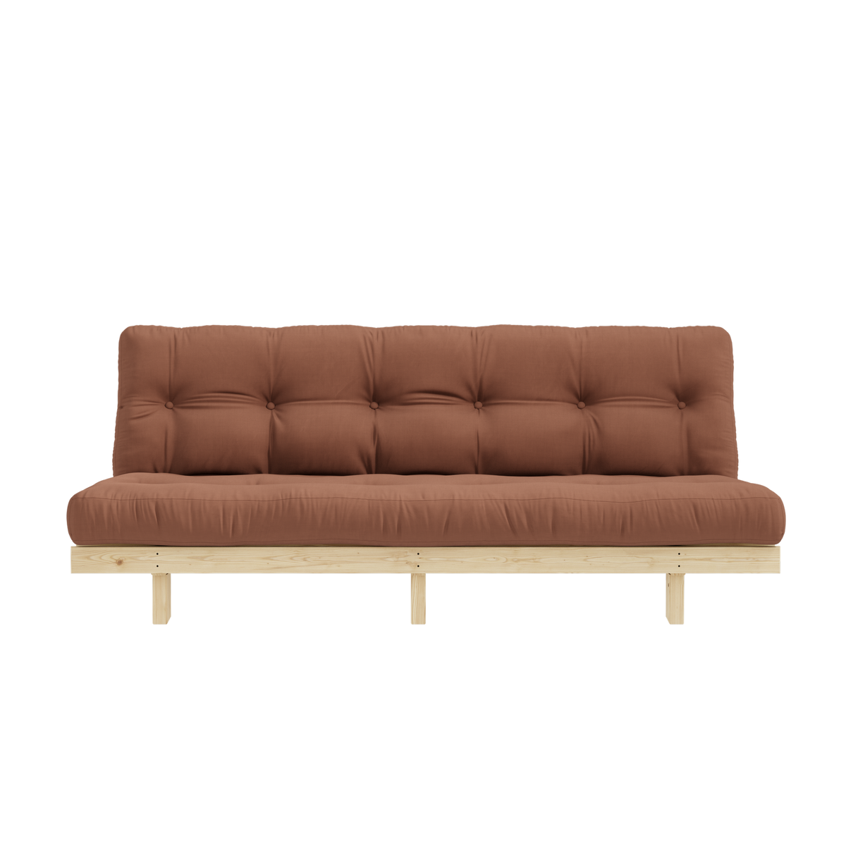 LEAN RAW 130 X 190 W. 5-LAYER MIXED MATTRESS CLAY BROWN