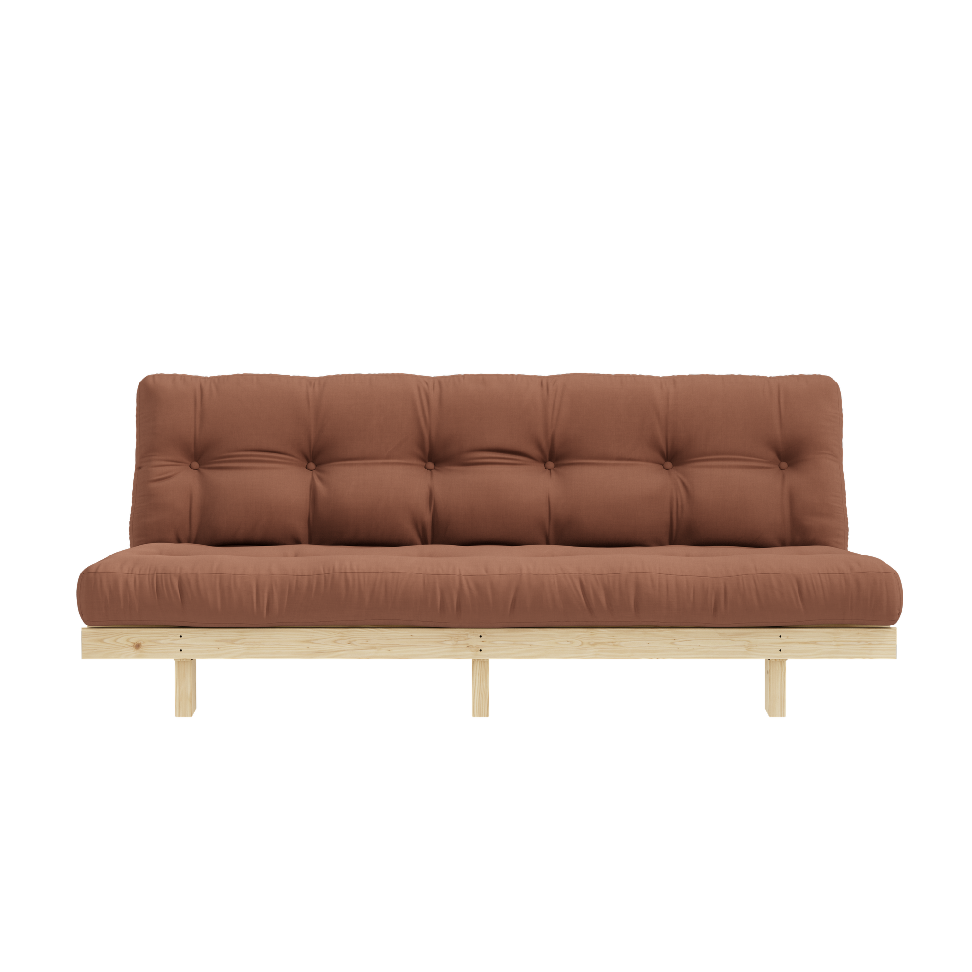 LEAN RAW 130 X 190 W. 5-LAYER MIXED MATTRESS CLAY BROWN