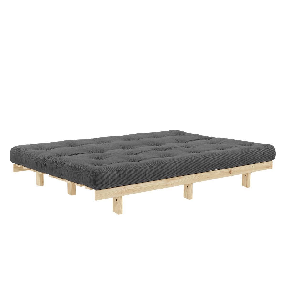 LEAN RAW 130 X 200 W. ALPHA MATTRESS CHARCOAL
