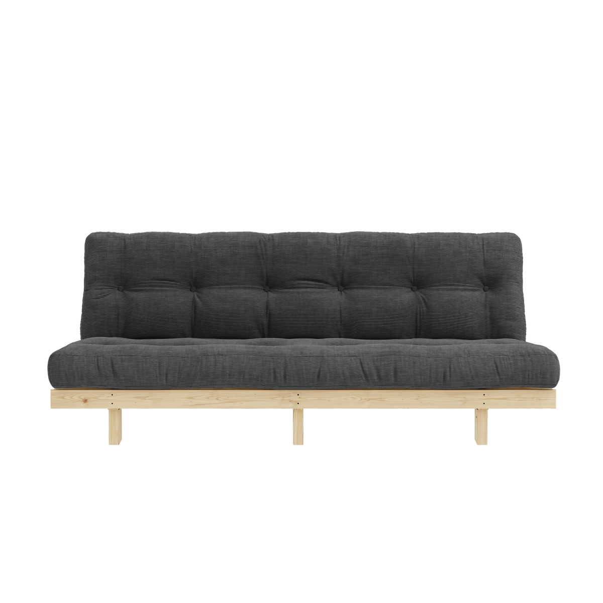 LEAN RAW 130 X 200 W. ALPHA MATTRESS CHARCOAL
