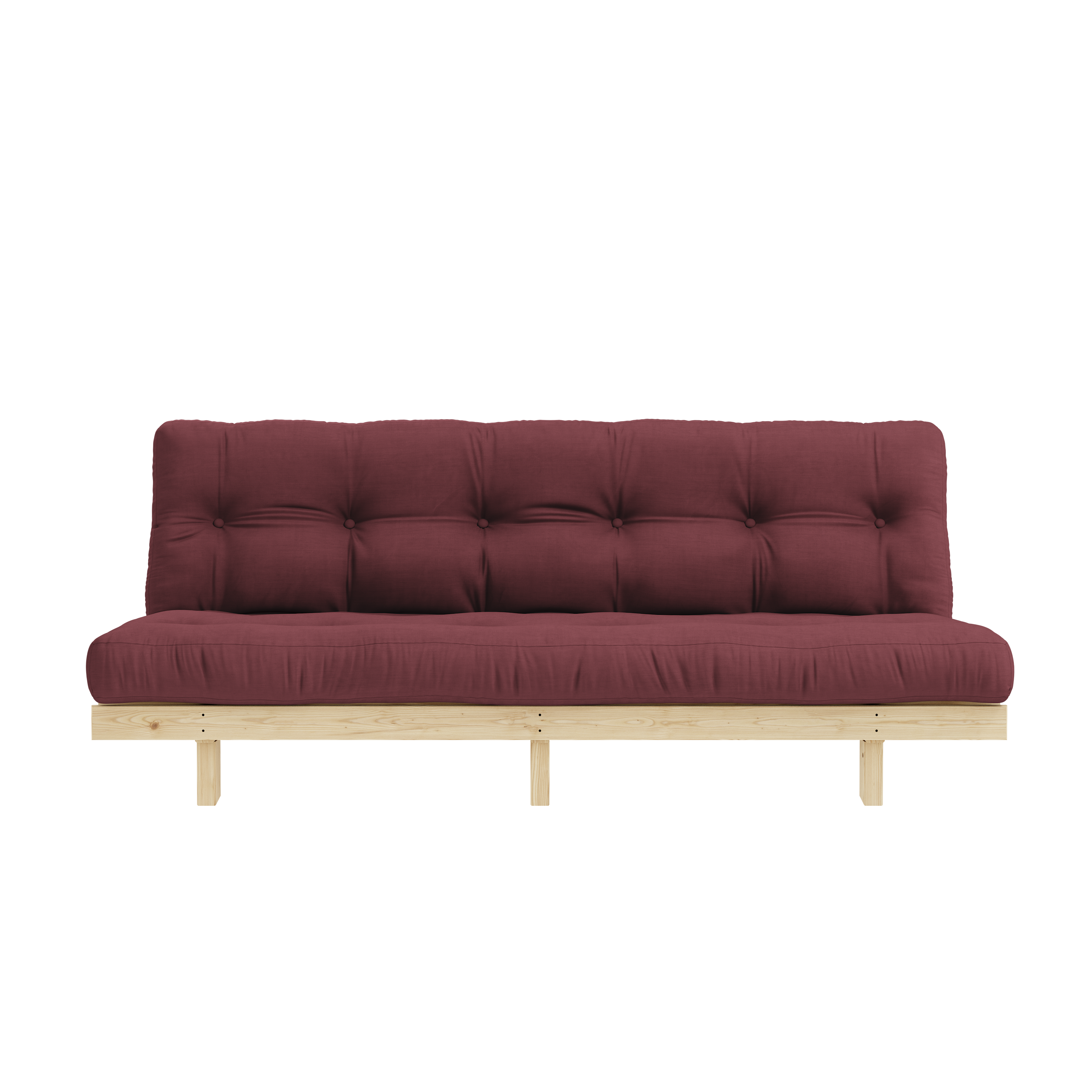 LEAN RAW 130 X 200 W. ALPHA MATTRESS BORDEAUX