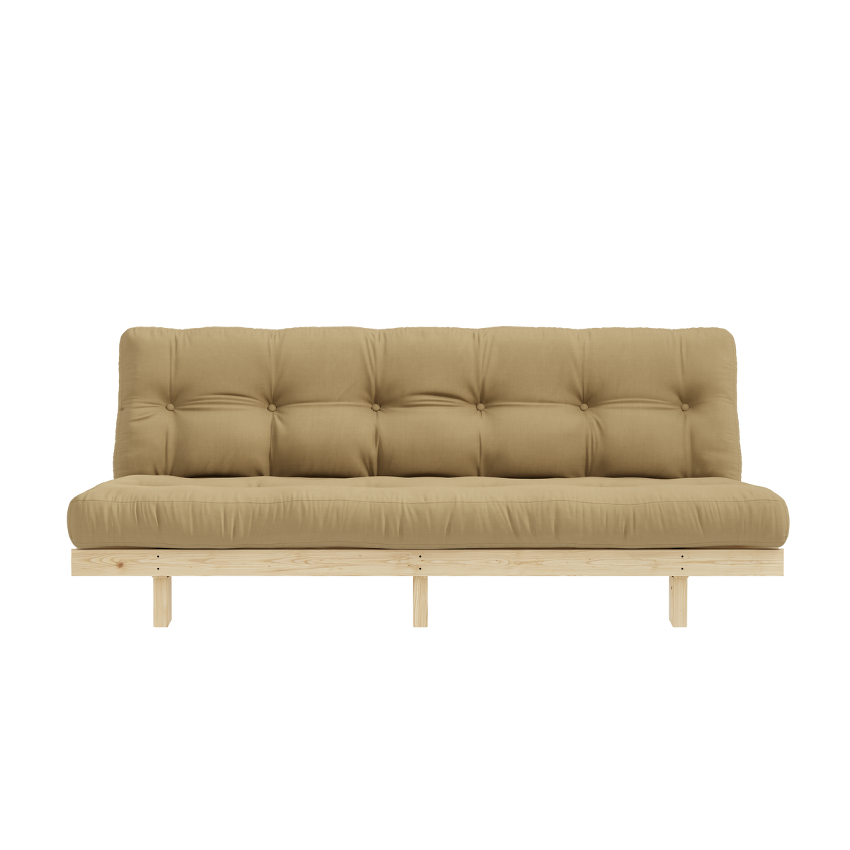 LEAN RAW 130 X 200 AVEC MATELAS ALPHA BLÉ BEIGE