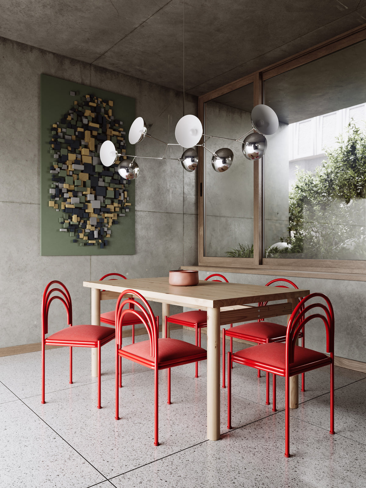 PACE DINING TABLE CLEAR LACQUERED