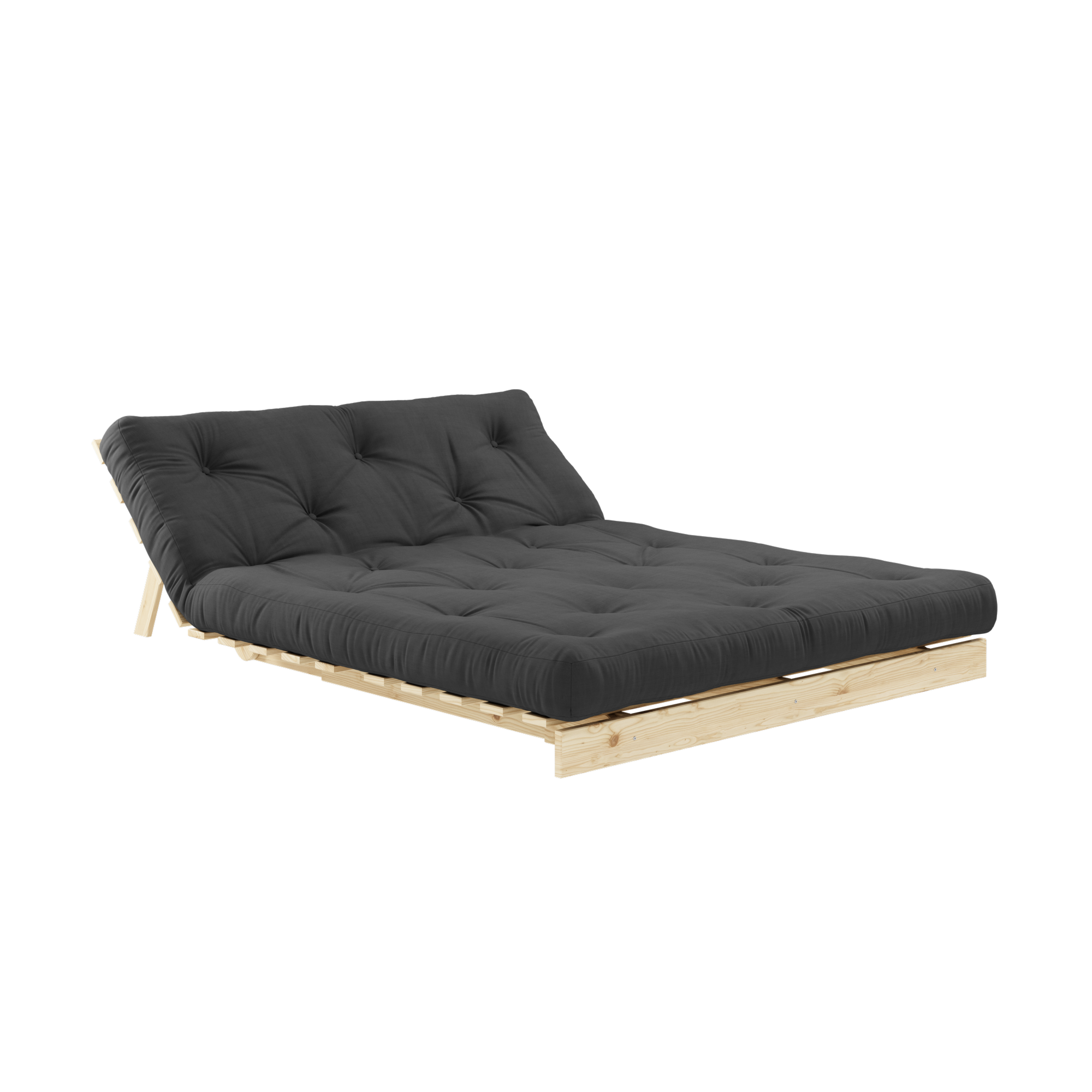 ROOTS RAW 140 X 200 W. ROOTS MATTRESS DARK GREY