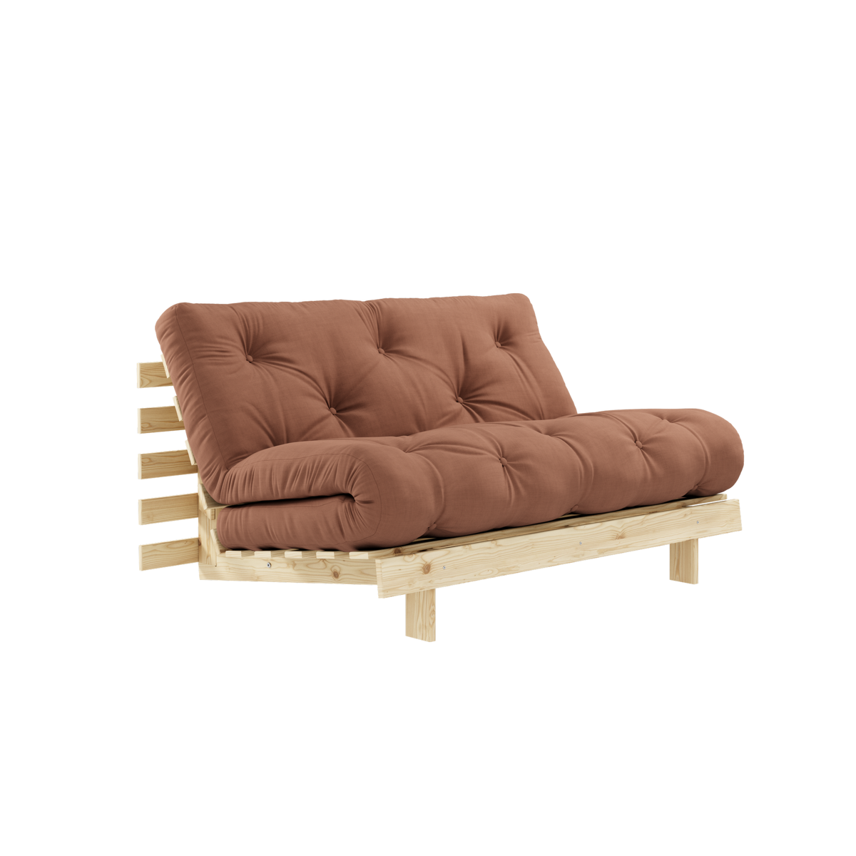 MATELAS ROOTS BRUT 140 X 200 AVEC MATELAS ROOTS ARGILE BRUN