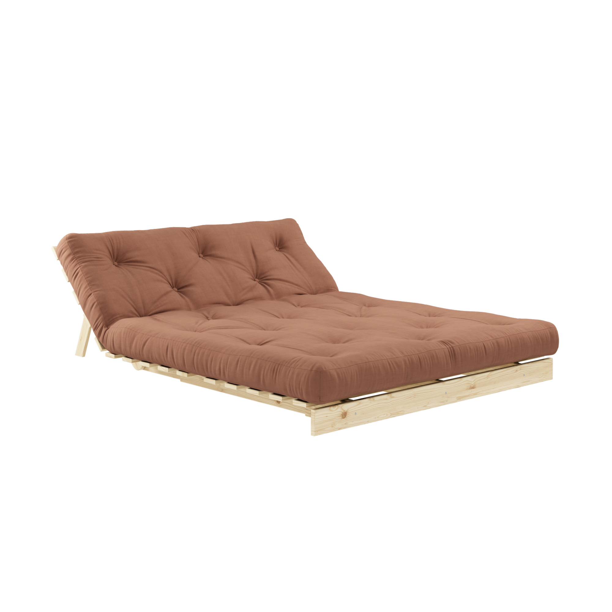 ROOTS RAW 140 X 200 W. ROOTS MATTRESS CLAY BROWN