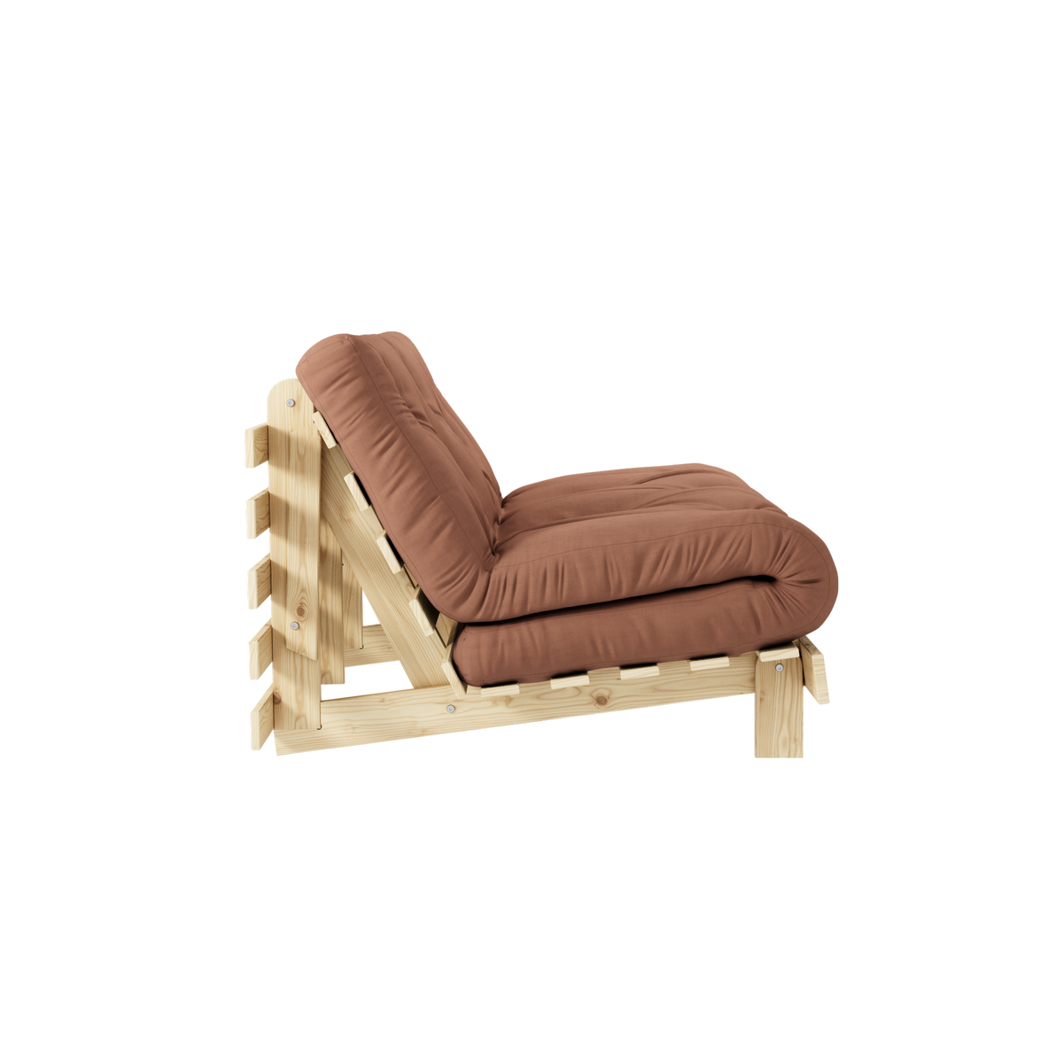 MATELAS ROOTS BRUT 140 X 200 AVEC MATELAS ROOTS ARGILE BRUN