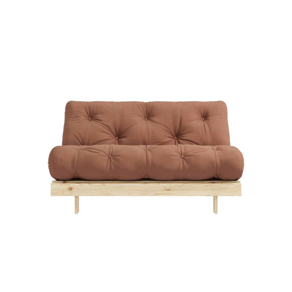 MATELAS ROOTS BRUT 140 X 200 AVEC MATELAS ROOTS ARGILE BRUN