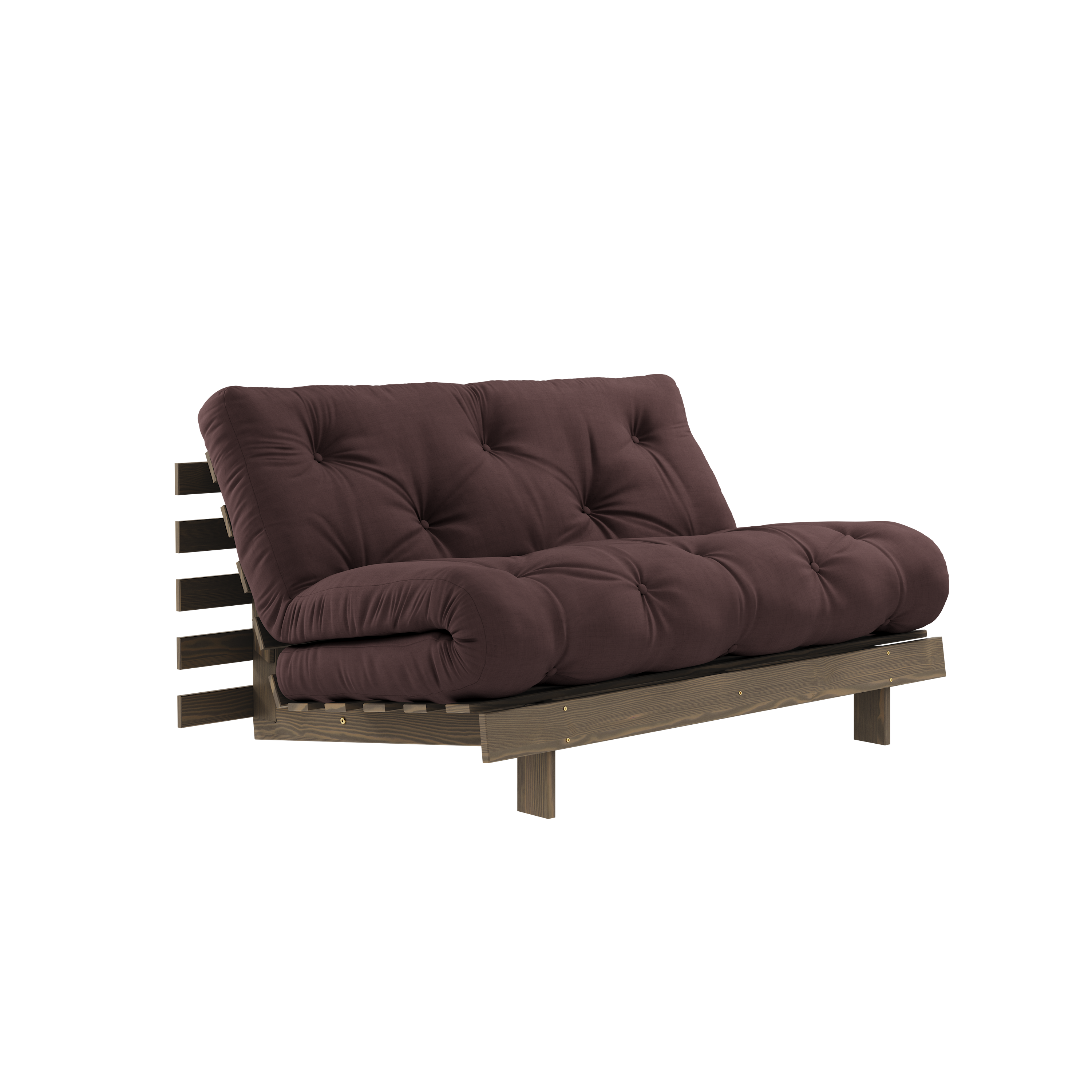 ROOTS CAROB BROWN 140 X 200 AVEC. MATELAS ROOTS MARRON