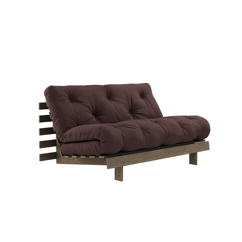 ROOTS CAROB BROWN 140 X 200 AVEC. MATELAS ROOTS MARRON