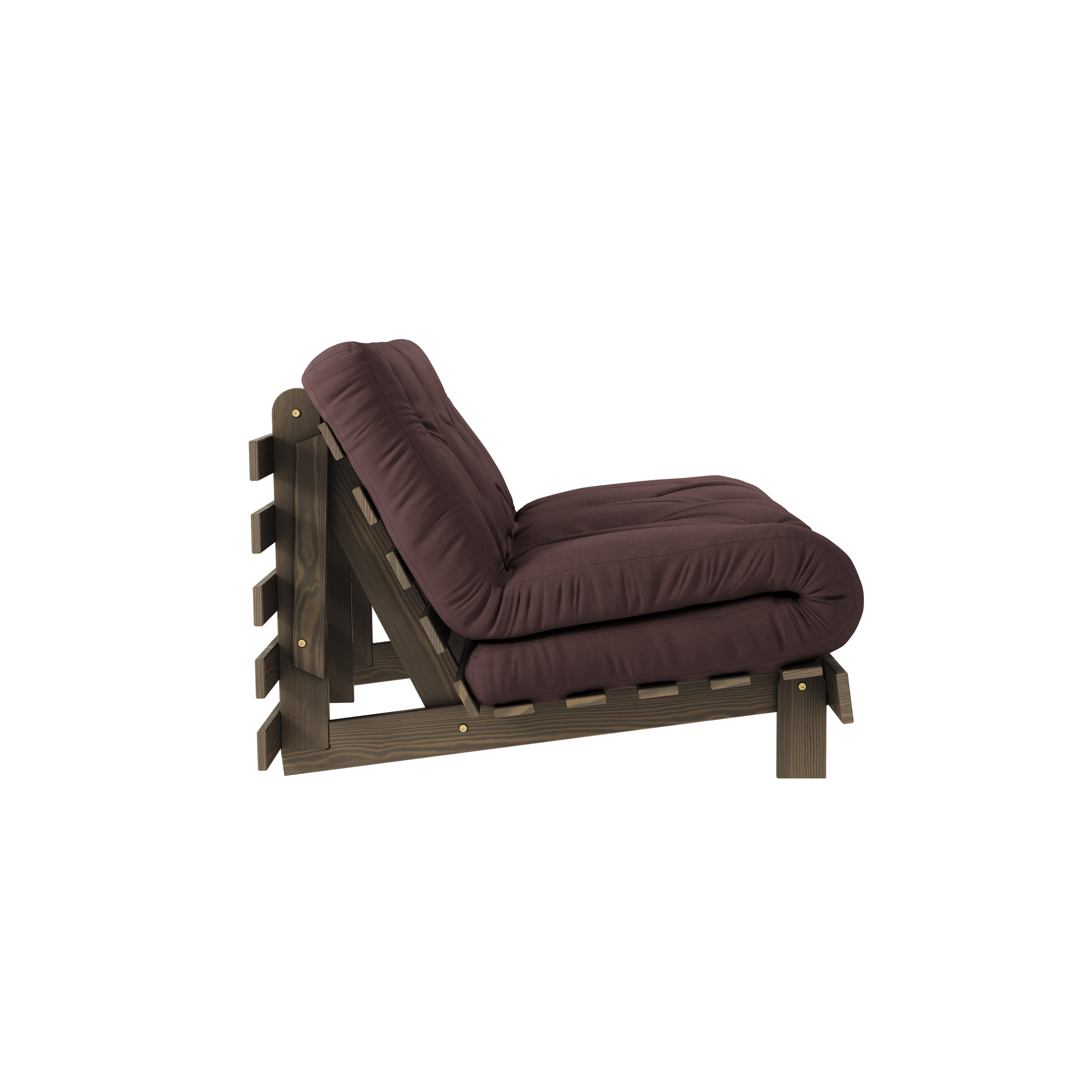 ROOTS CAROB BROWN 140 X 200 AVEC. MATELAS ROOTS MARRON