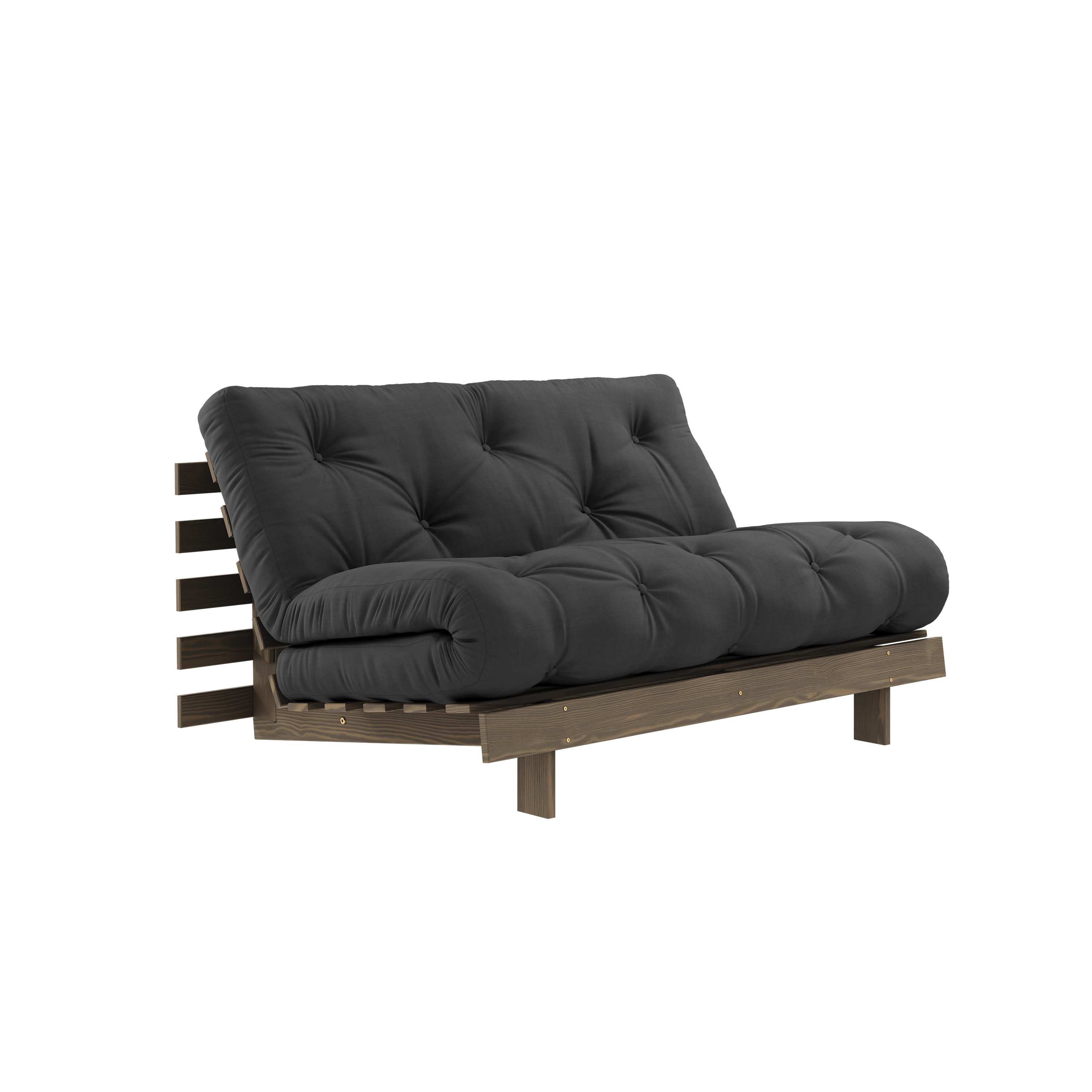 ROOTS CAROB BROWN 140 X 200 W. ROOTS MATTRESS DARK GREY