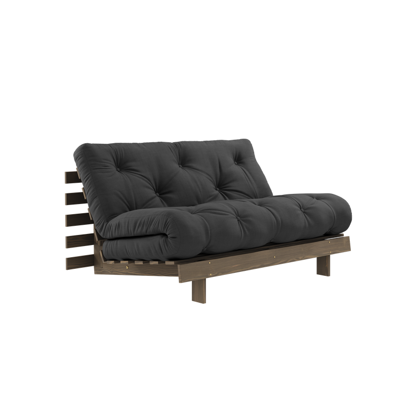 ROOTS CAROB BROWN 140 X 200 W. ROOTS MATTRESS DARK GREY