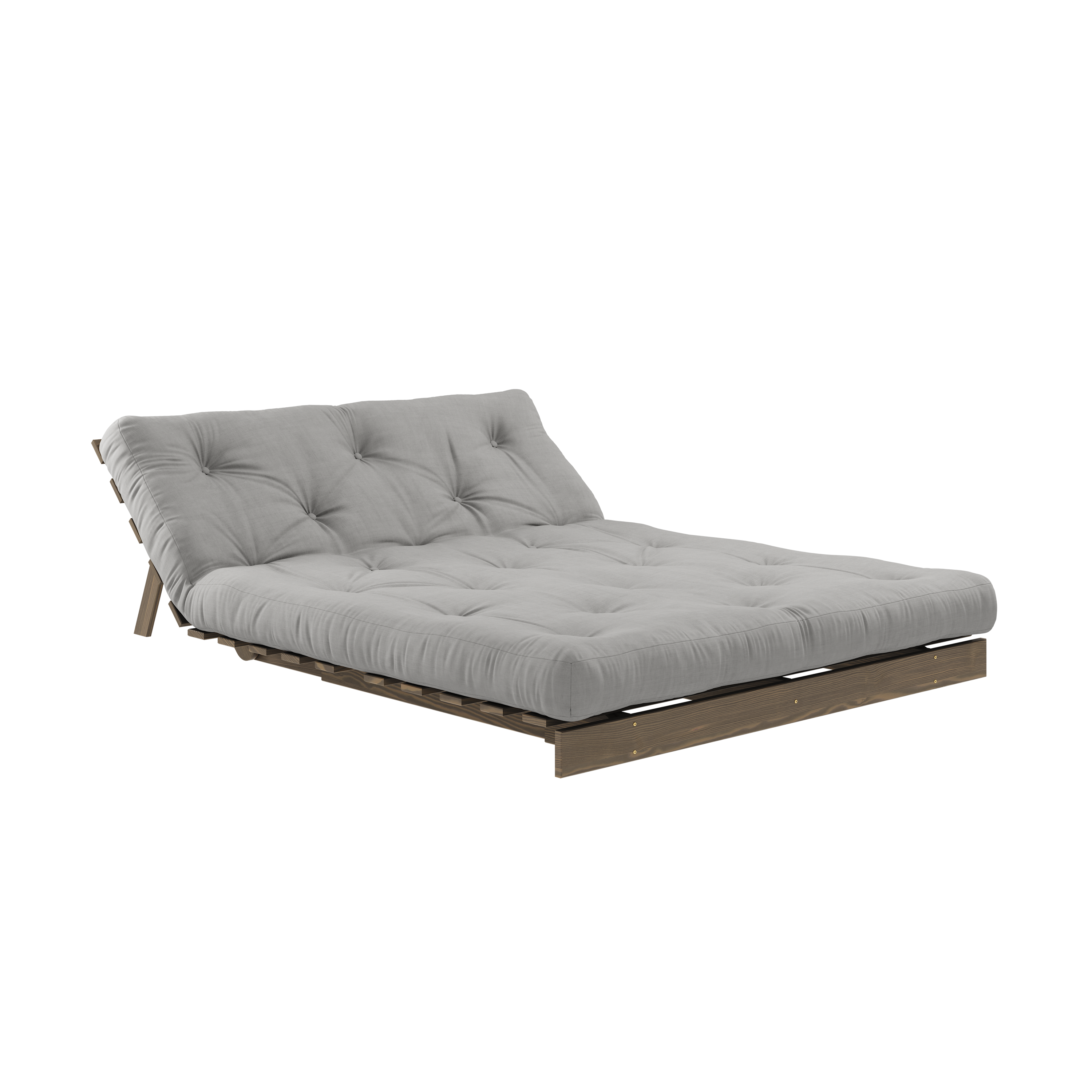 ROOTS CAROB BROWN 140 X 200 AVEC MATELAS ROOTS GRIS