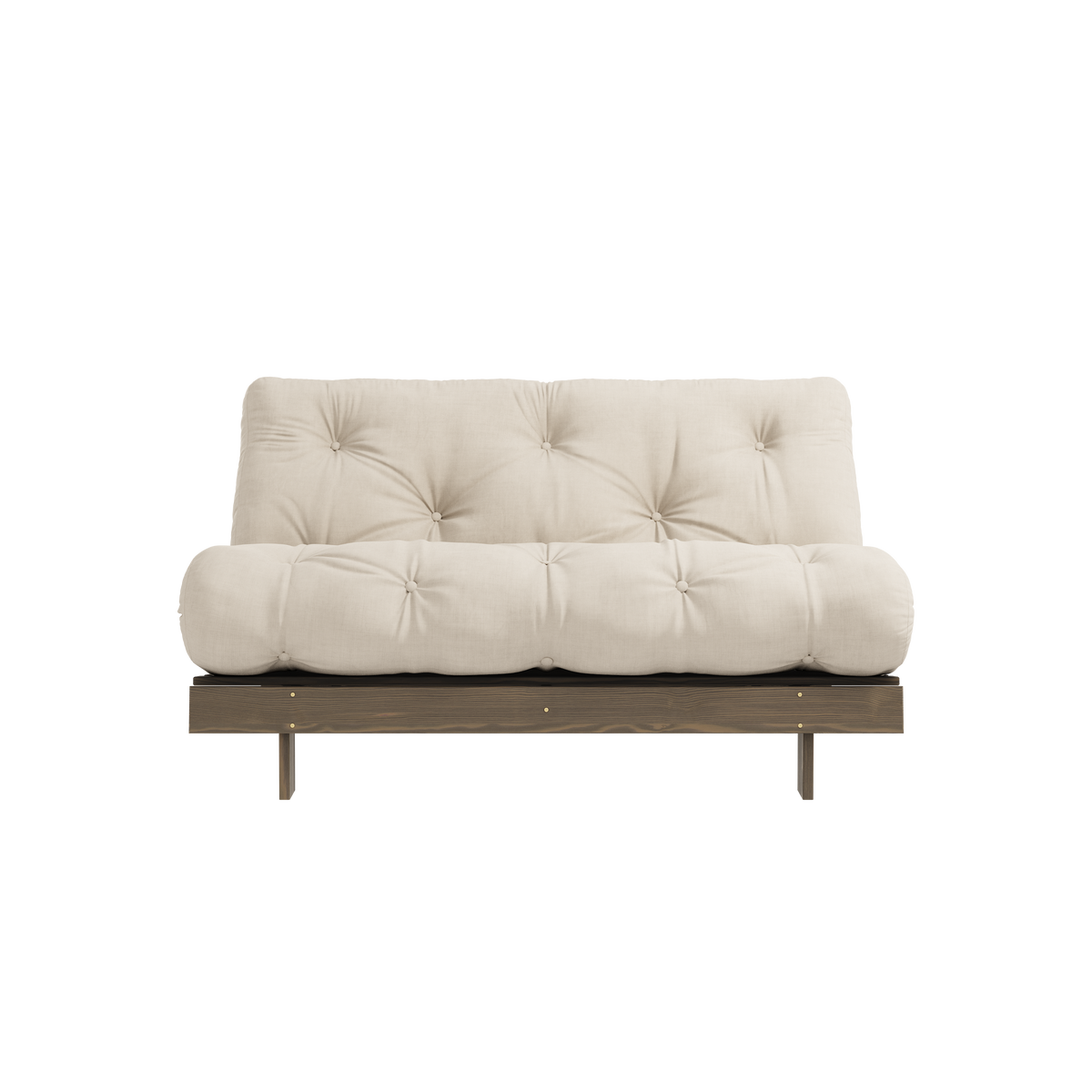 RACINES CAROUBE BRUN 140 X 200 AVEC MATELAS ROOTS BEIGE