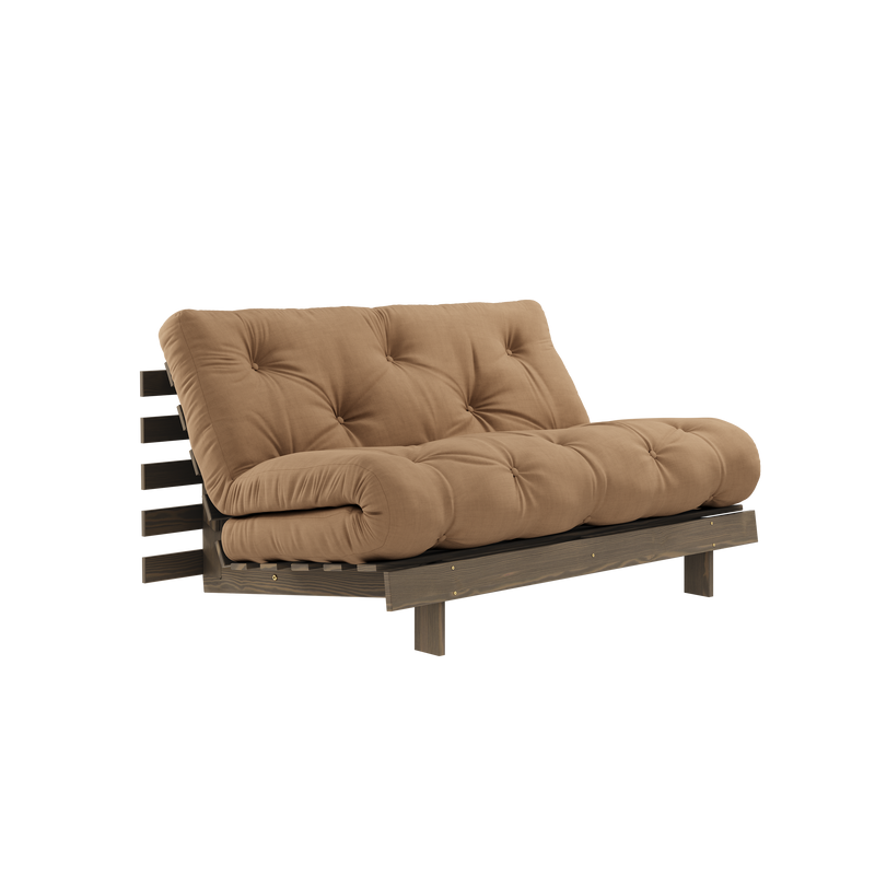 ROOTS CAROB BROWN 140 X 200 AVEC MATELAS ROOTS MOCCA