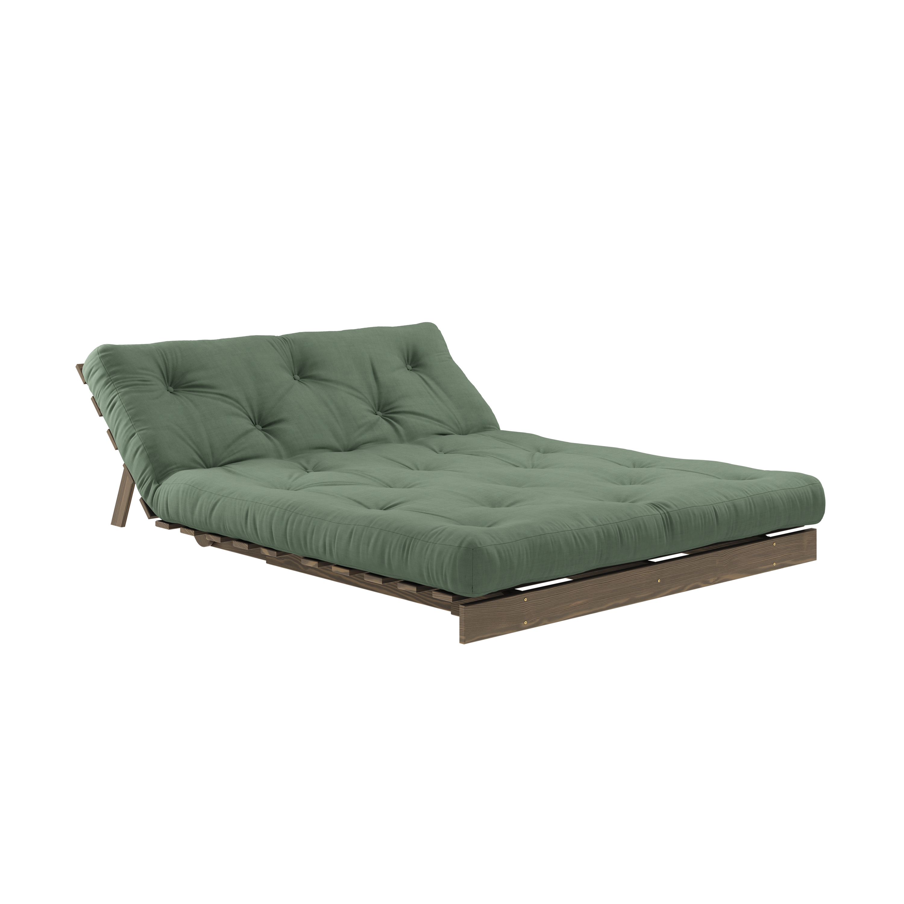 ROOTS CAROB BROWN 140 X 200 W. ROOTS MATTRESS OLIVE GREEN