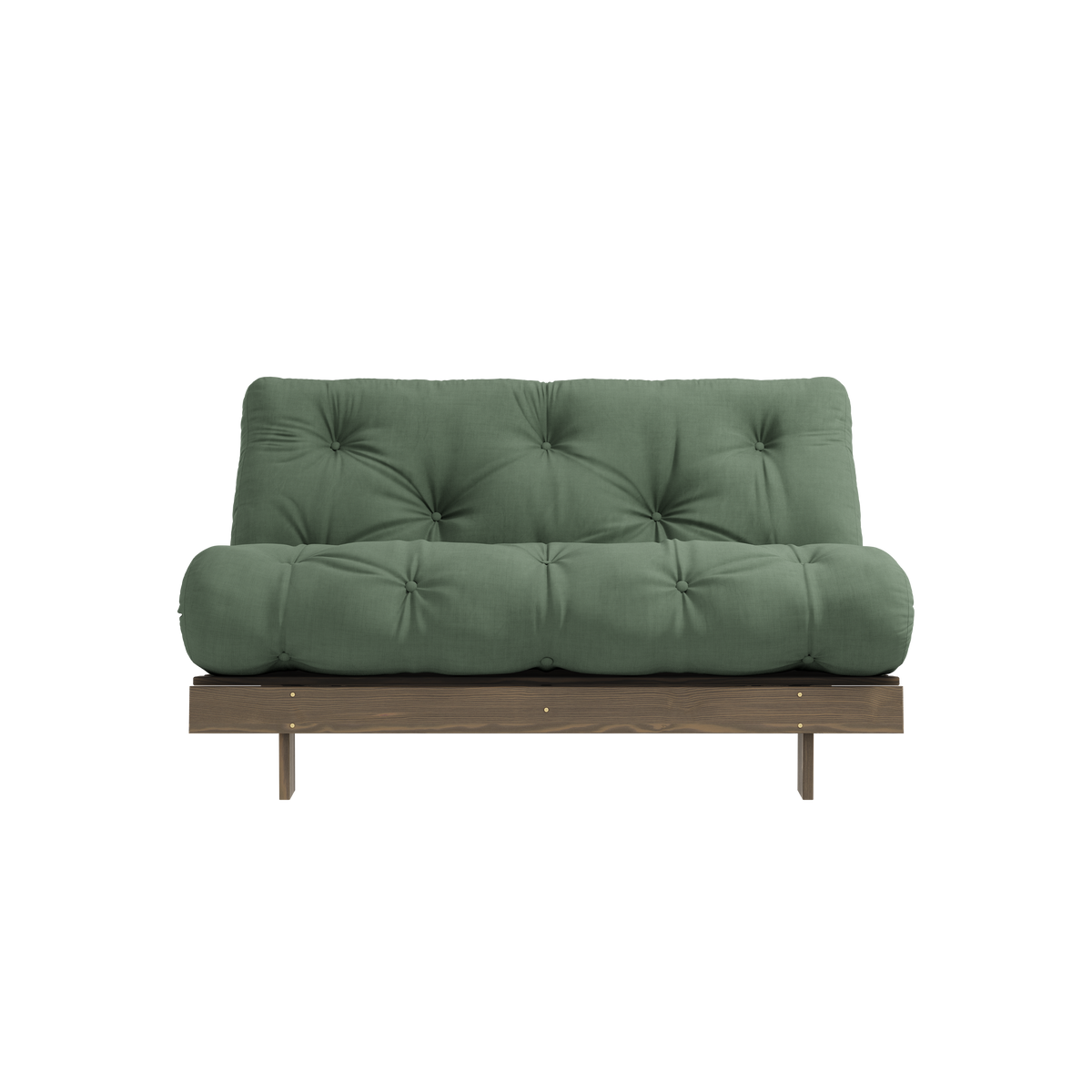 ROOTS CAROB BROWN 140 X 200 AVEC MATELAS ROOTS VERT OLIVE