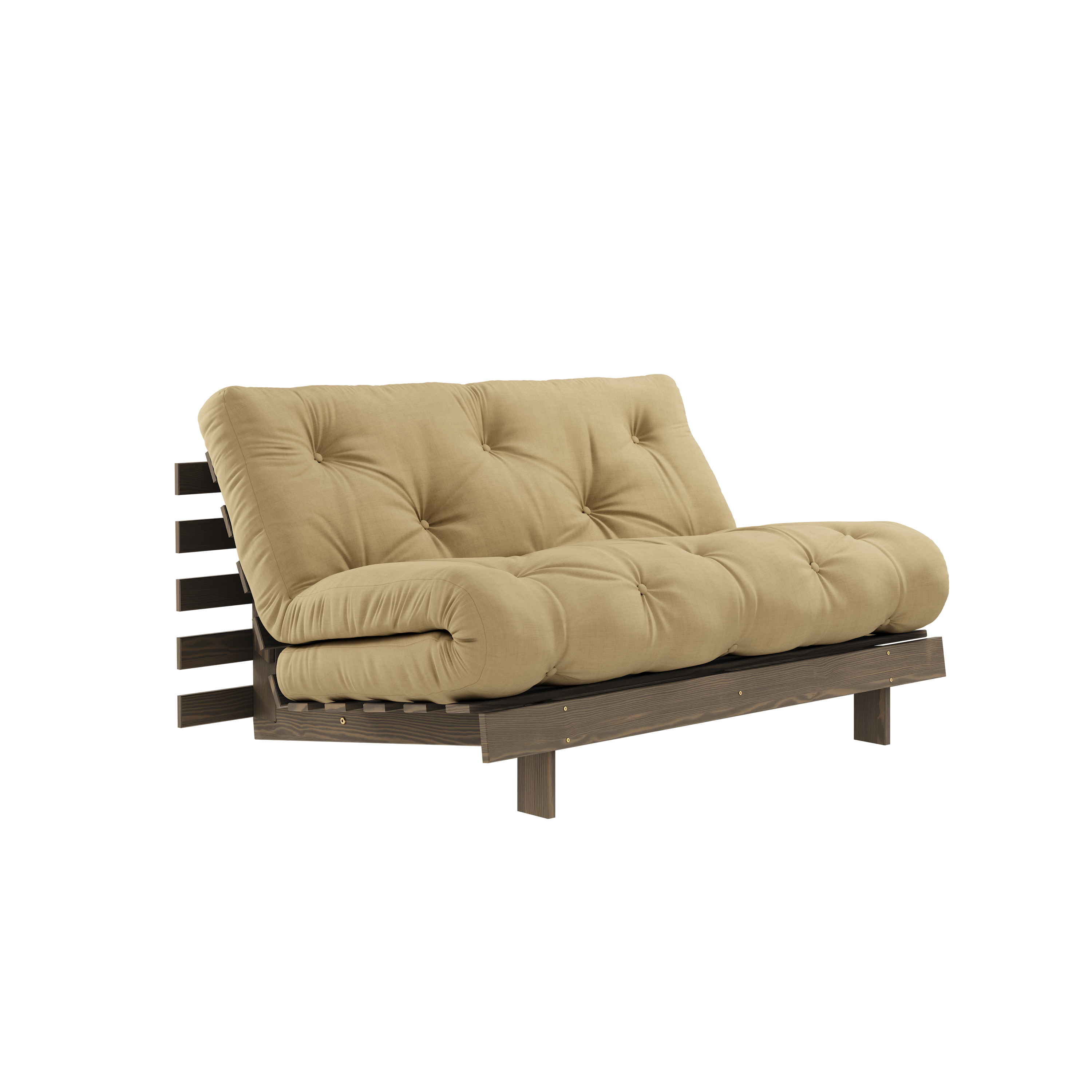 ROOTS CAROB BROWN 140 X 200 W. ROOTS MATTRESS WHEAT BEIGE