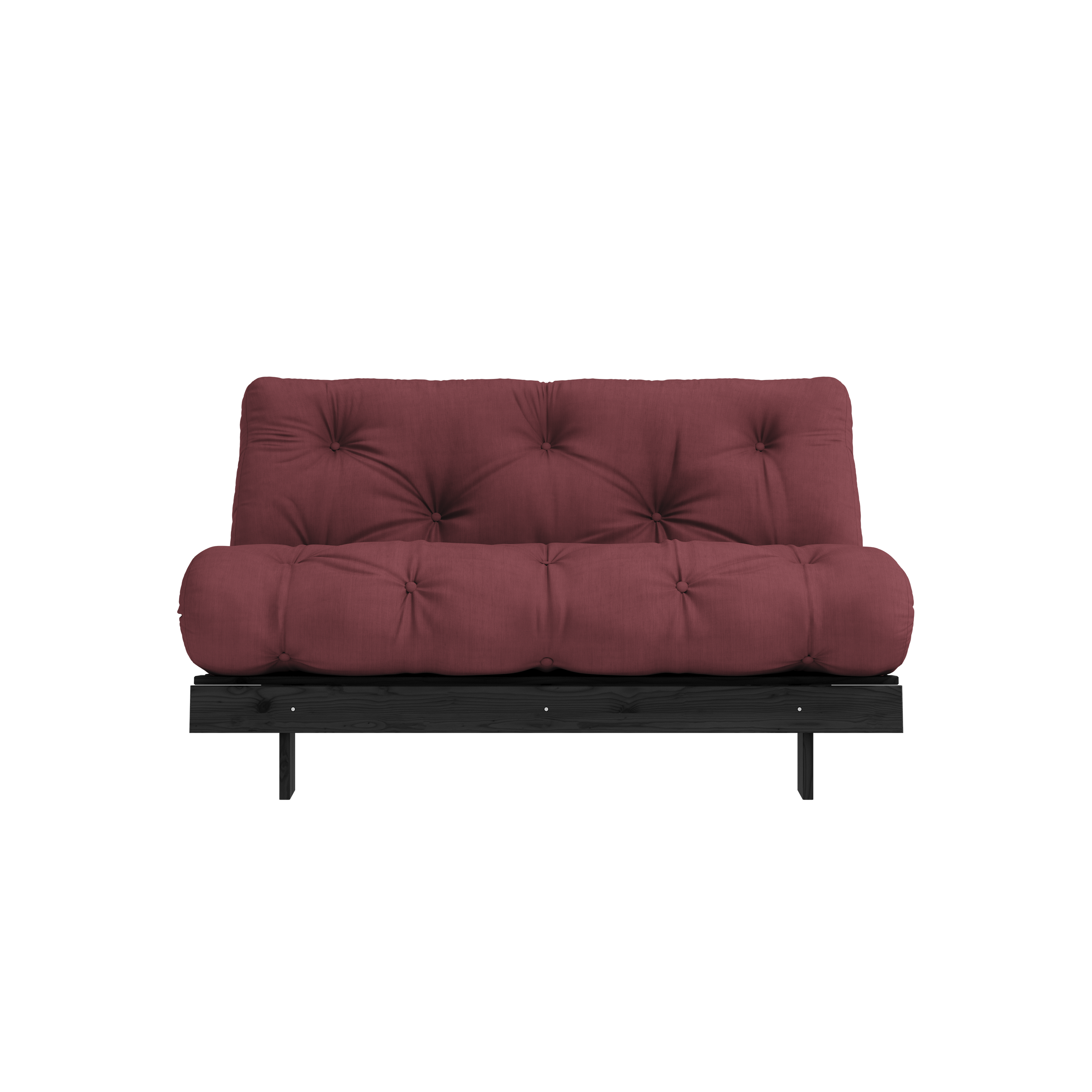 ROOTS BLACK NIGHT LACQUERED 140 X 200 W. ROOTS MATTRESS BORDEAUX