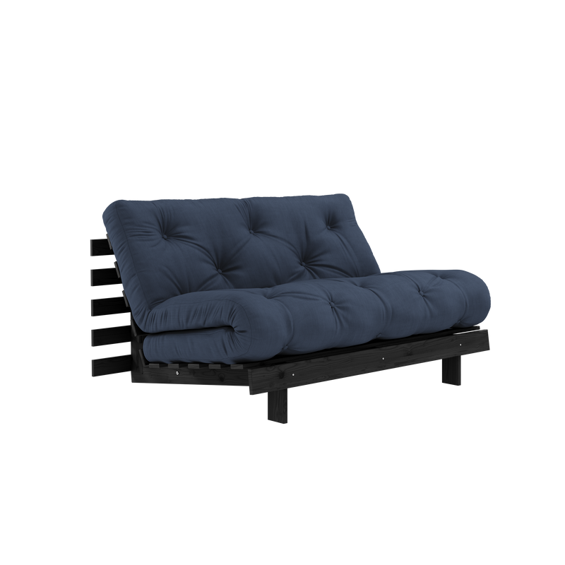 ROOTS BLACK NIGHT LACQUERED 140 X 200 W. ROOTS MATTRESS NAVY