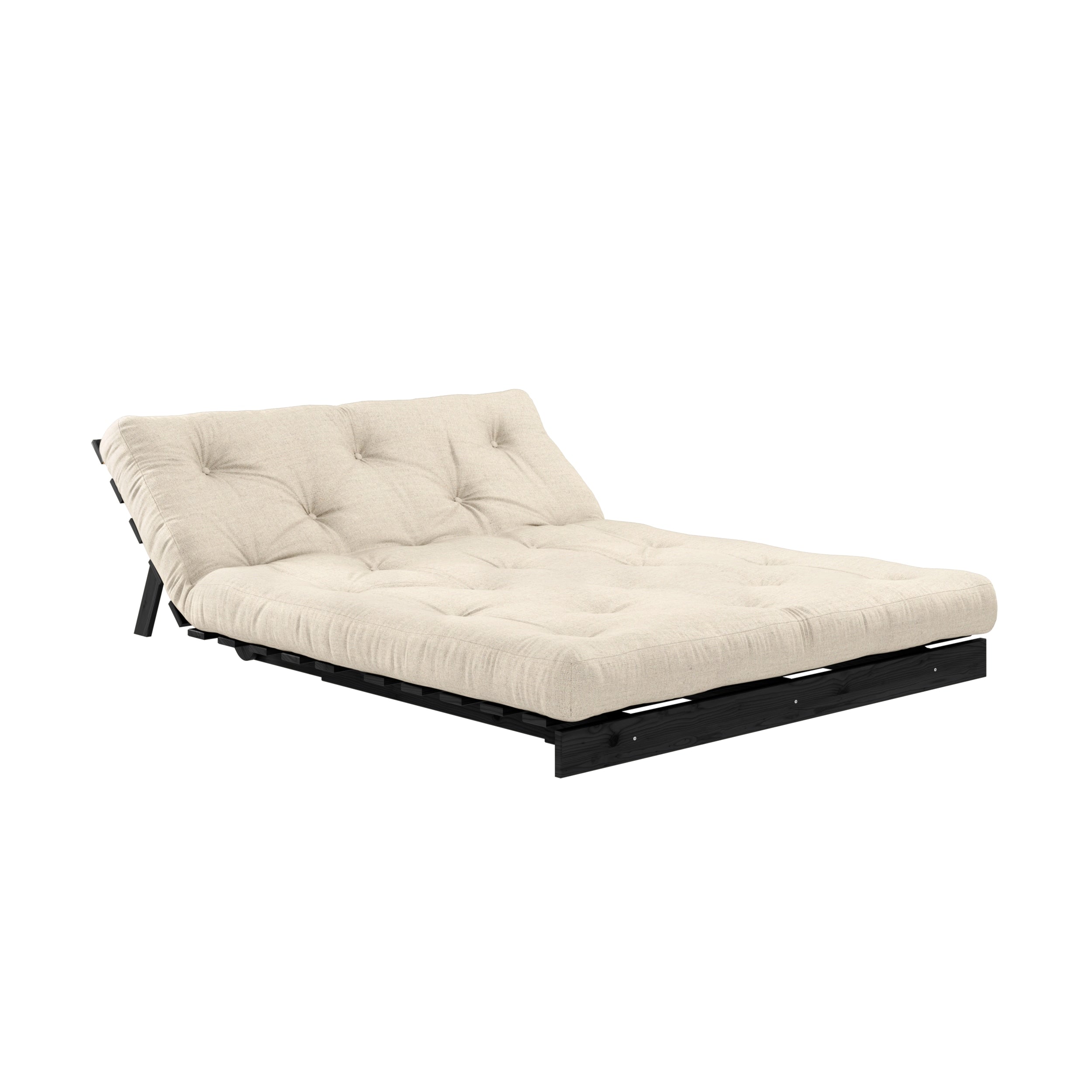 ROOTS BLACK NIGHT LACQUERED 140 X 200 W. ROOTS MATTRESS LINEN