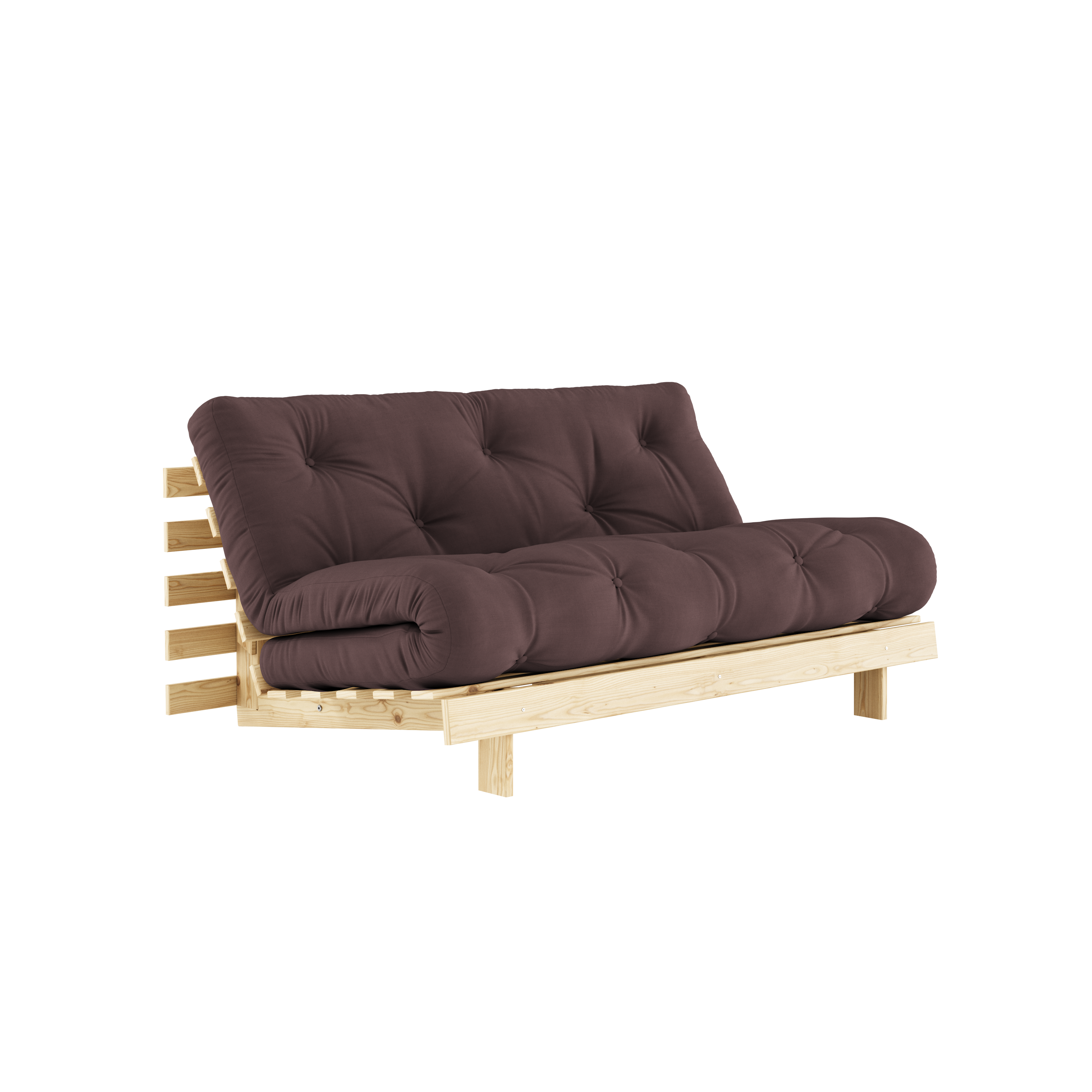 MATELAS ROOTS RAW 160 X 200 AVEC SOMMIER ROOTS MARRON