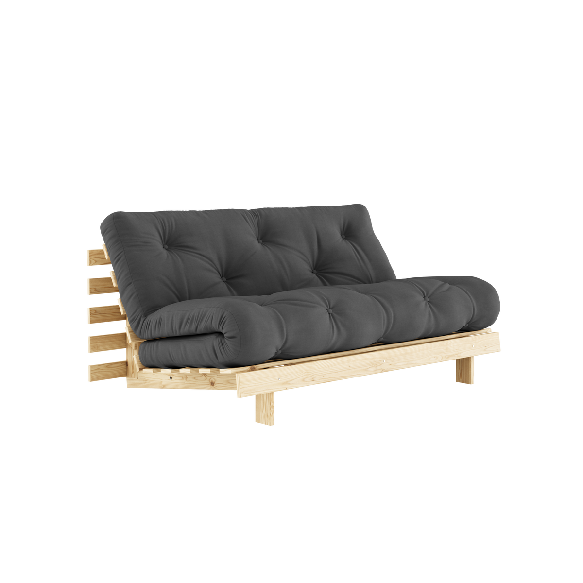 ROOTS RAW 160 X 200 W. ROOTS MATTRESS DARK GREY