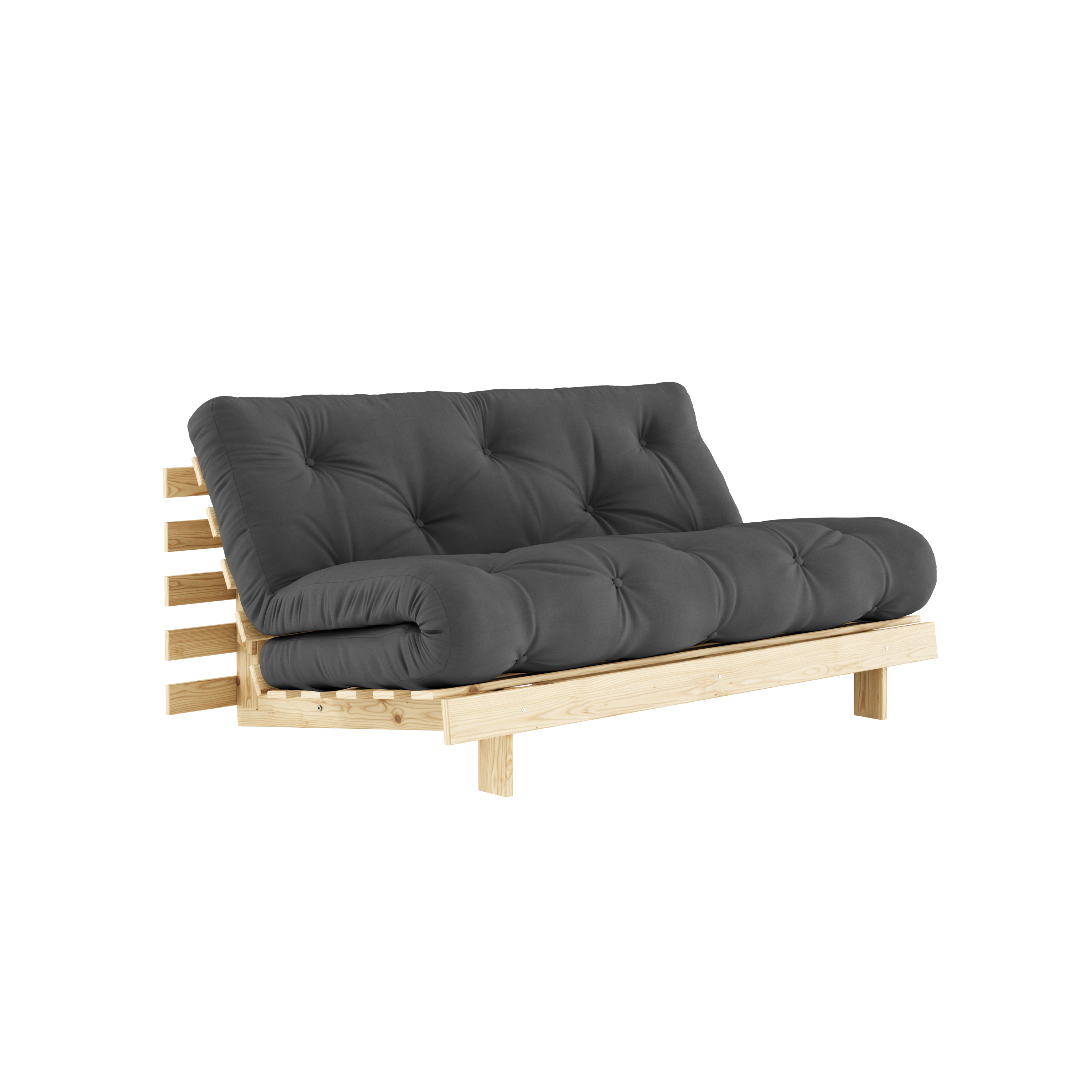 ROOTS RAW 160 X 200 W. ROOTS MATTRESS DARK GREY