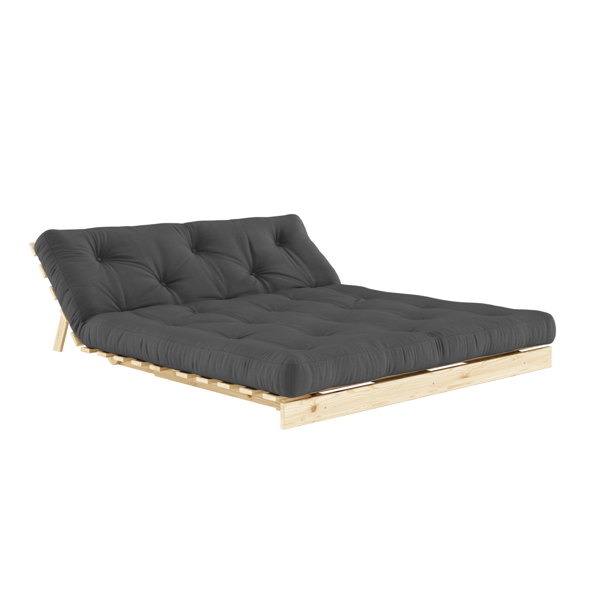 ROOTS RAW 160 X 200 W. ROOTS MATTRESS DARK GREY