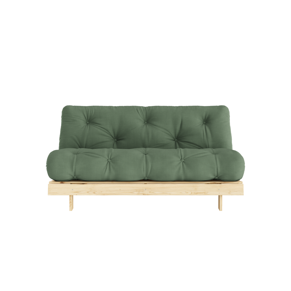 ROOTS RAW 160 X 200 AVEC MATELAS ROOTS VERT OLIVE