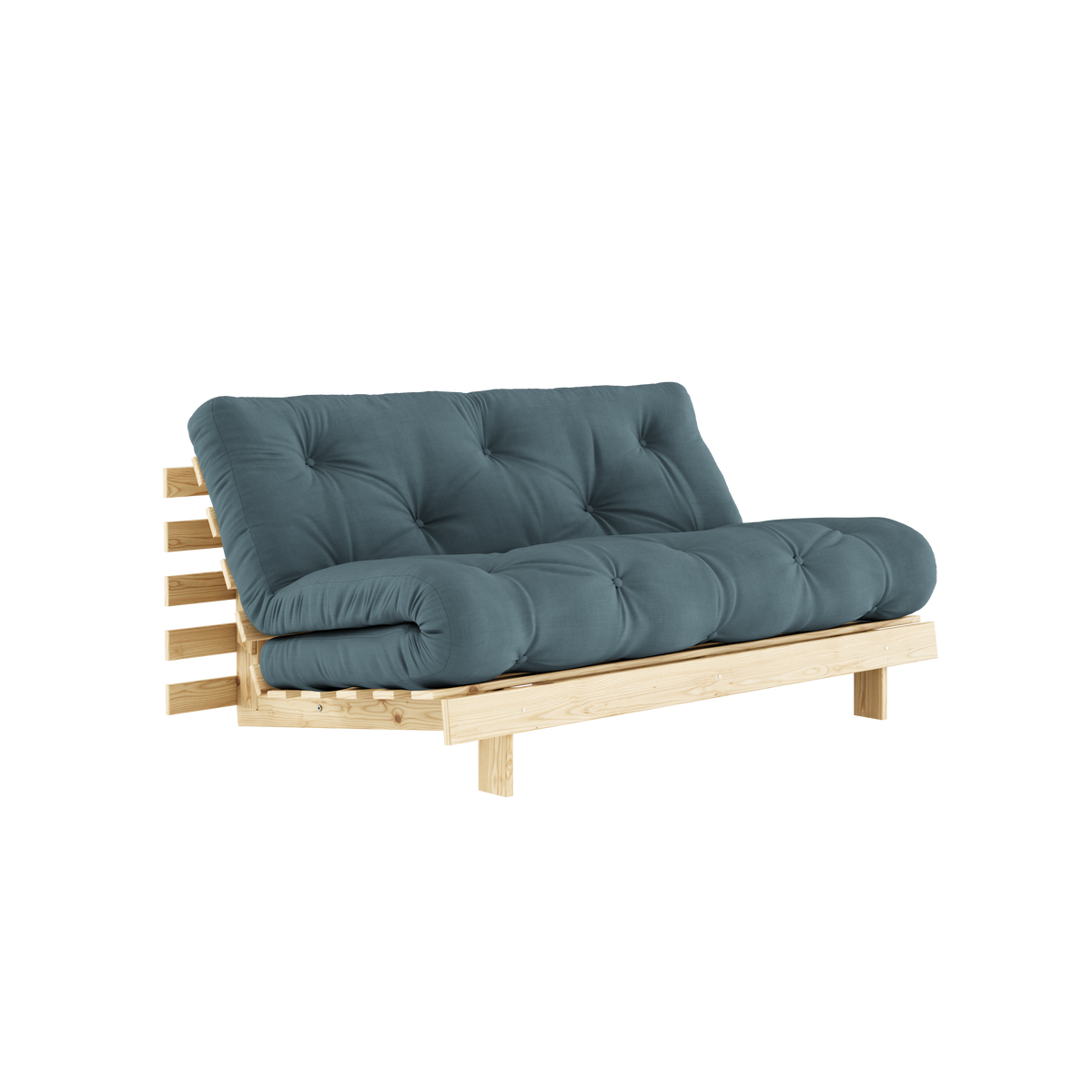 ROOTS BRUT 160 X 200 AVEC MATELAS ROOTS BLEU PÉTROLE