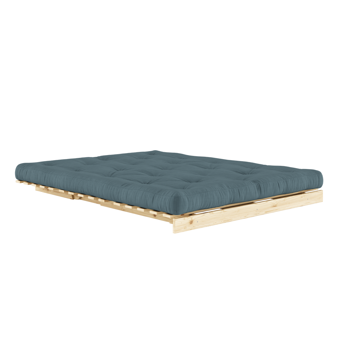 ROOTS BRUT 160 X 200 AVEC MATELAS ROOTS BLEU PÉTROLE